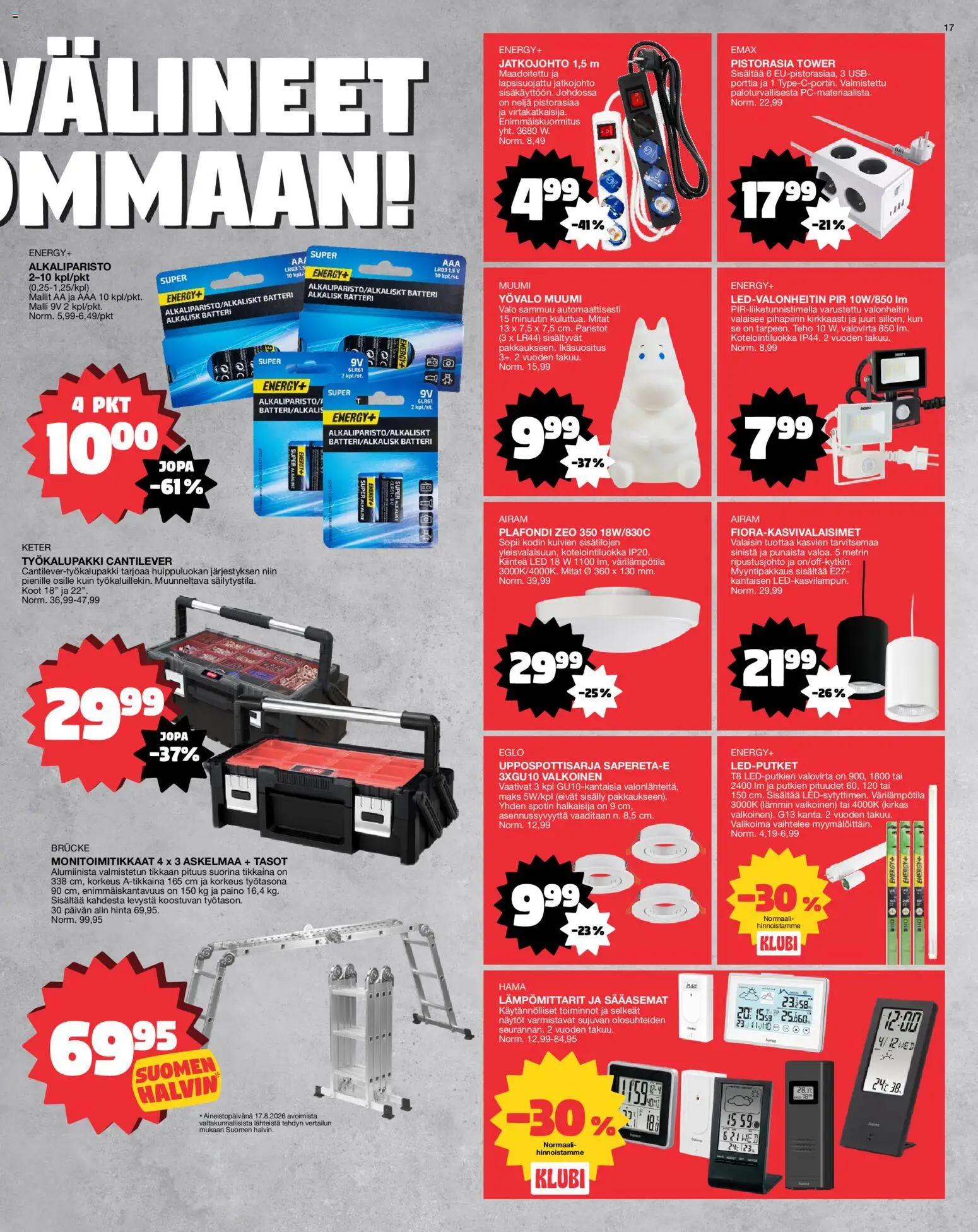 Tokmanni tarjoukset – voimassa 31/08/2026 alkaen | Sivu: 17