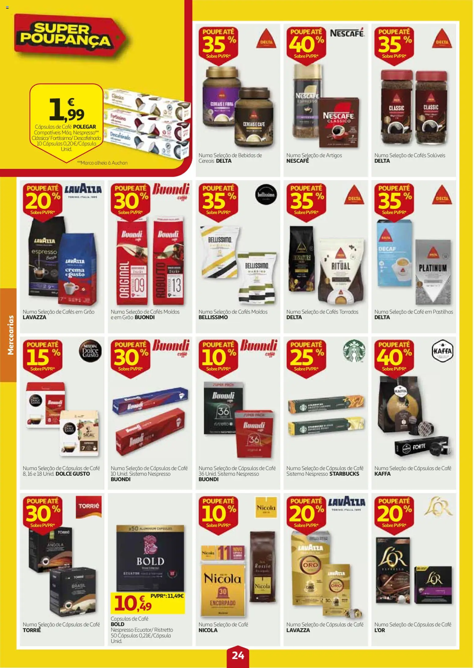 Auchan folheto │ válido de 27/08/2026 | Página: 24 | Produtos: Bebidas, Nespresso, Dolce gusto, Cereais