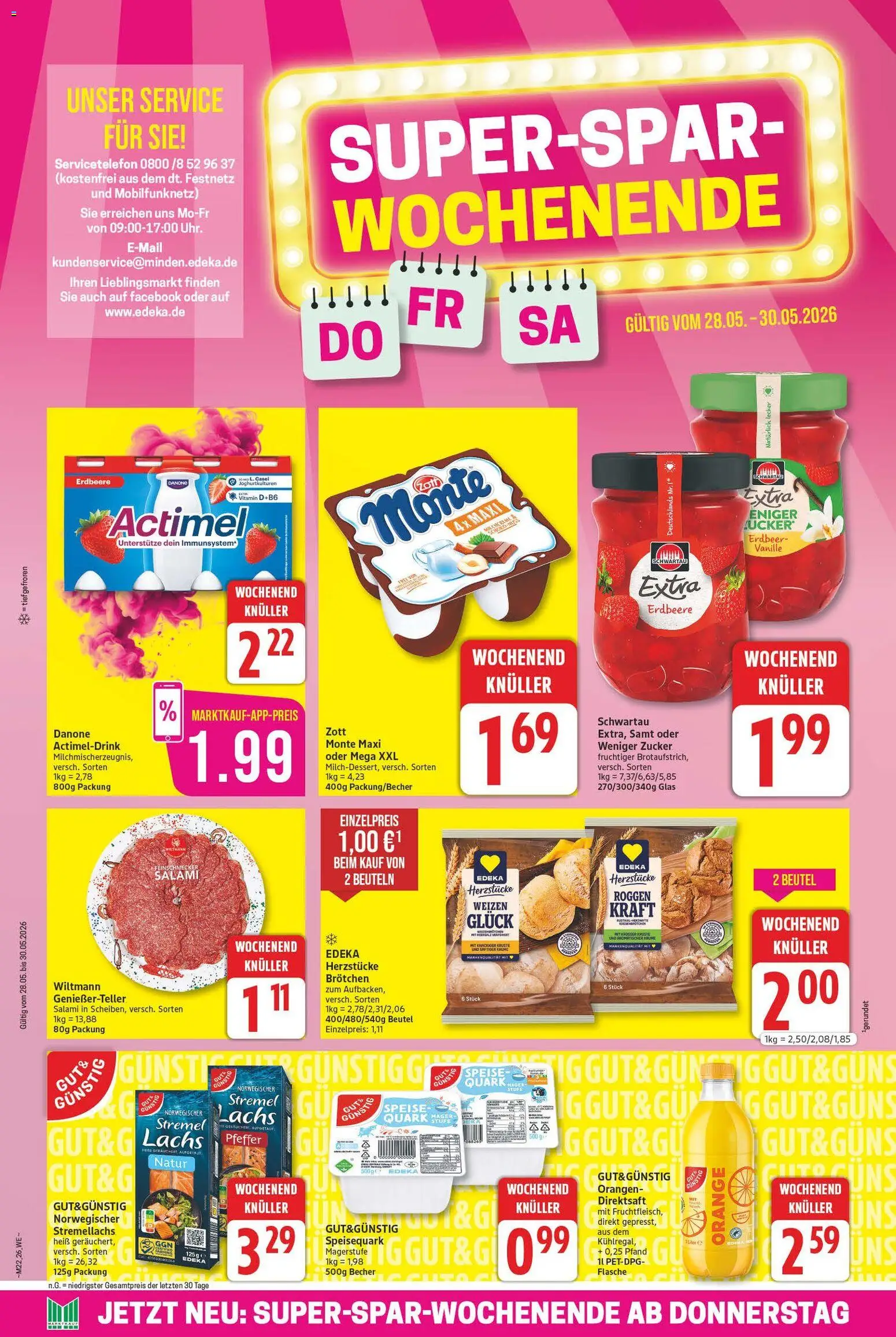 Marktkauf Prospekt – gültig ab 26.05.2026 | Seite: 26 | Produkte: Actimel, Lachs, Pfeffer, Speisequark