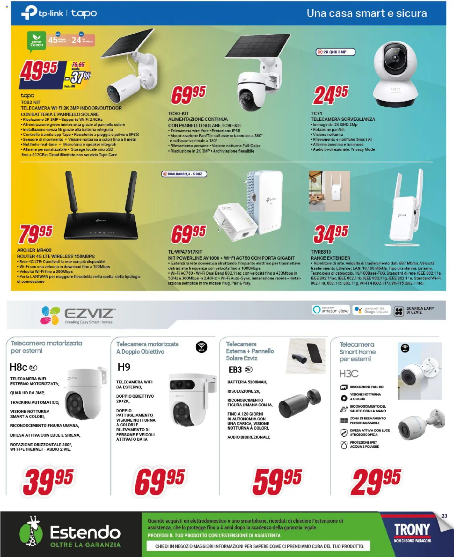 Volantino Trony del 21.05.2026 | Pagina: 23 | Prodotti: Router, Audio, Microfono, Batteria