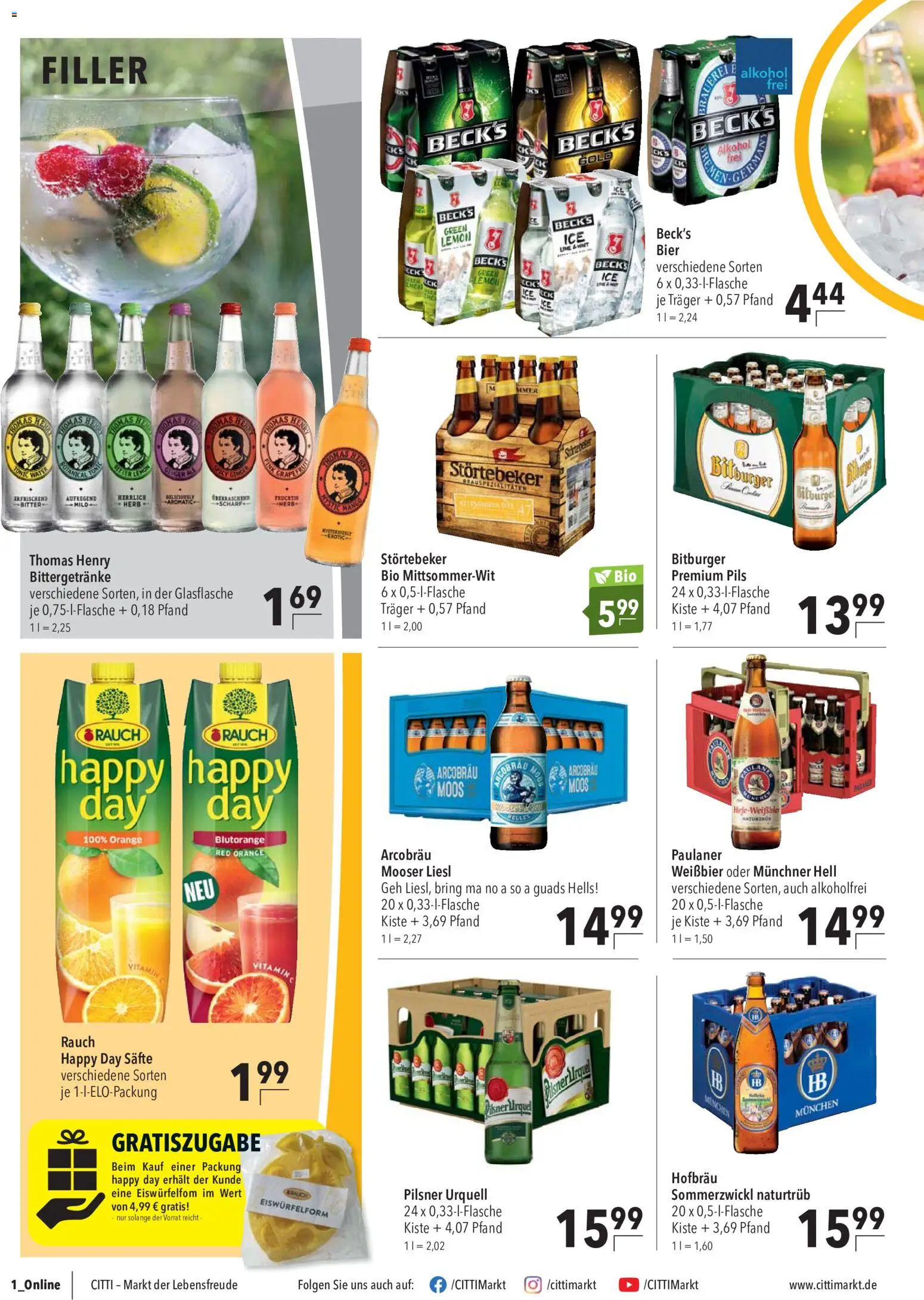 CITTI Markt Prospekt – gültig ab 08.07.2026 | Seite: 12 | Produkte: Bitburger, Weißbier, Pils, Pilsner urquell