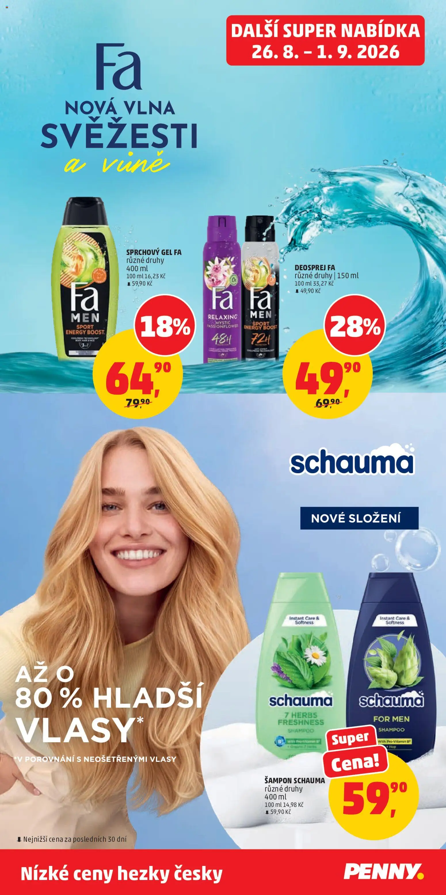 Penny Market leták od 26.08.2026 | Strana: 38 | Produkty: Sprchový gel, Deodorant, Šampon
