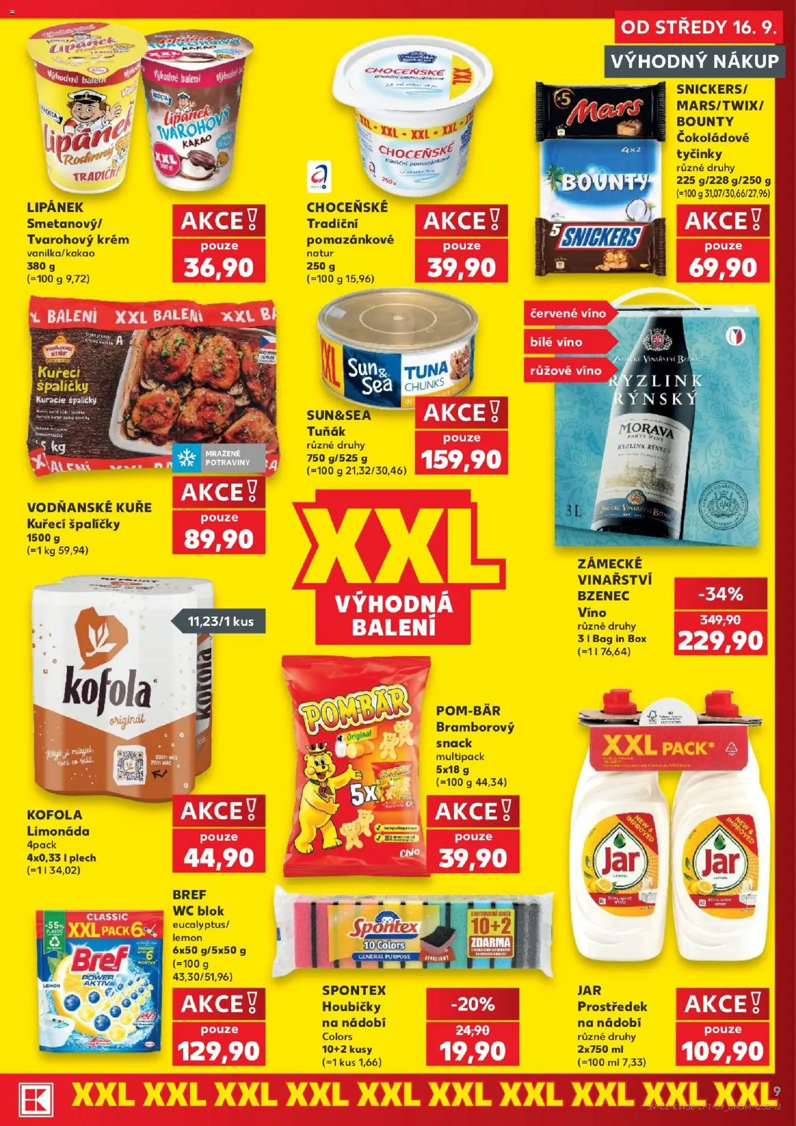 Kaufland leták - Brno od 16.09.2026 | Strana: 9 | Produkty: Lipánek, Box, Blok, Kakao
