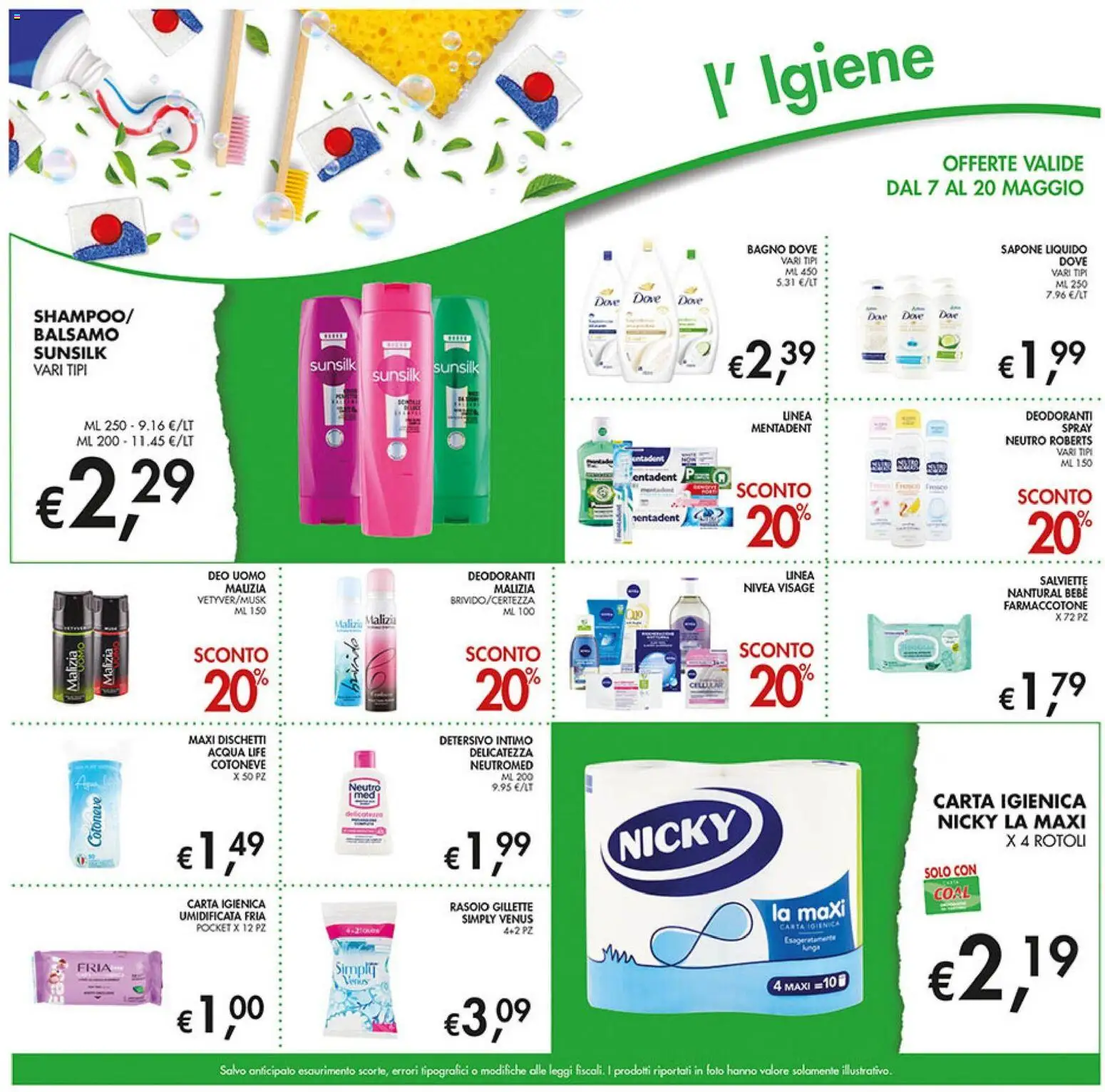 Volantino Coal del 07.05.2026 | Pagina: 25 | Prodotti: Balsamo, Intimo, Acqua, Bagno