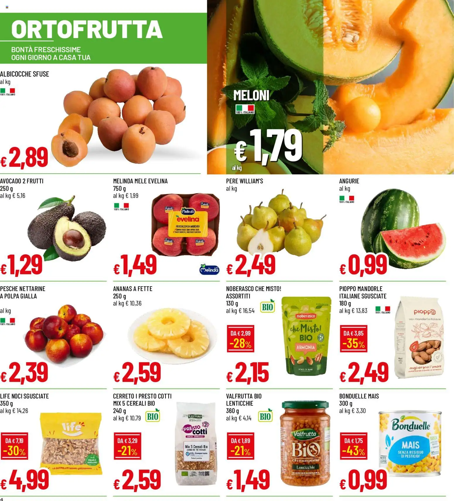 Volantino Galassia del 11/06/2026 | Pagina: 4 | Prodotti: Mele, Cereali, Avocado, Mandorle