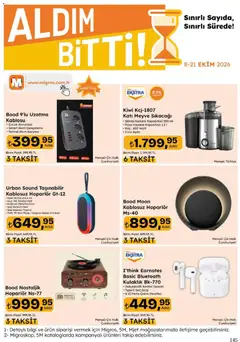 08 Ekim 2026 tarihinden itibaren geçerli olan Migros kataloğu önizlemesi | Sayfa: 145