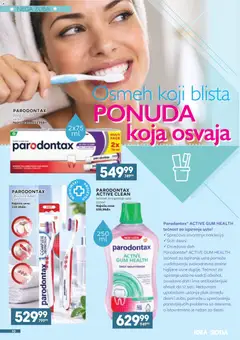 Roda katalog Katalog neprehrane - pregled Roda kataloga - važi od 28.09.2026 | Strana: 42 | Proizvode: Pasta, Parodontax, Četkica za zube, Tečnost za ispiranje usta