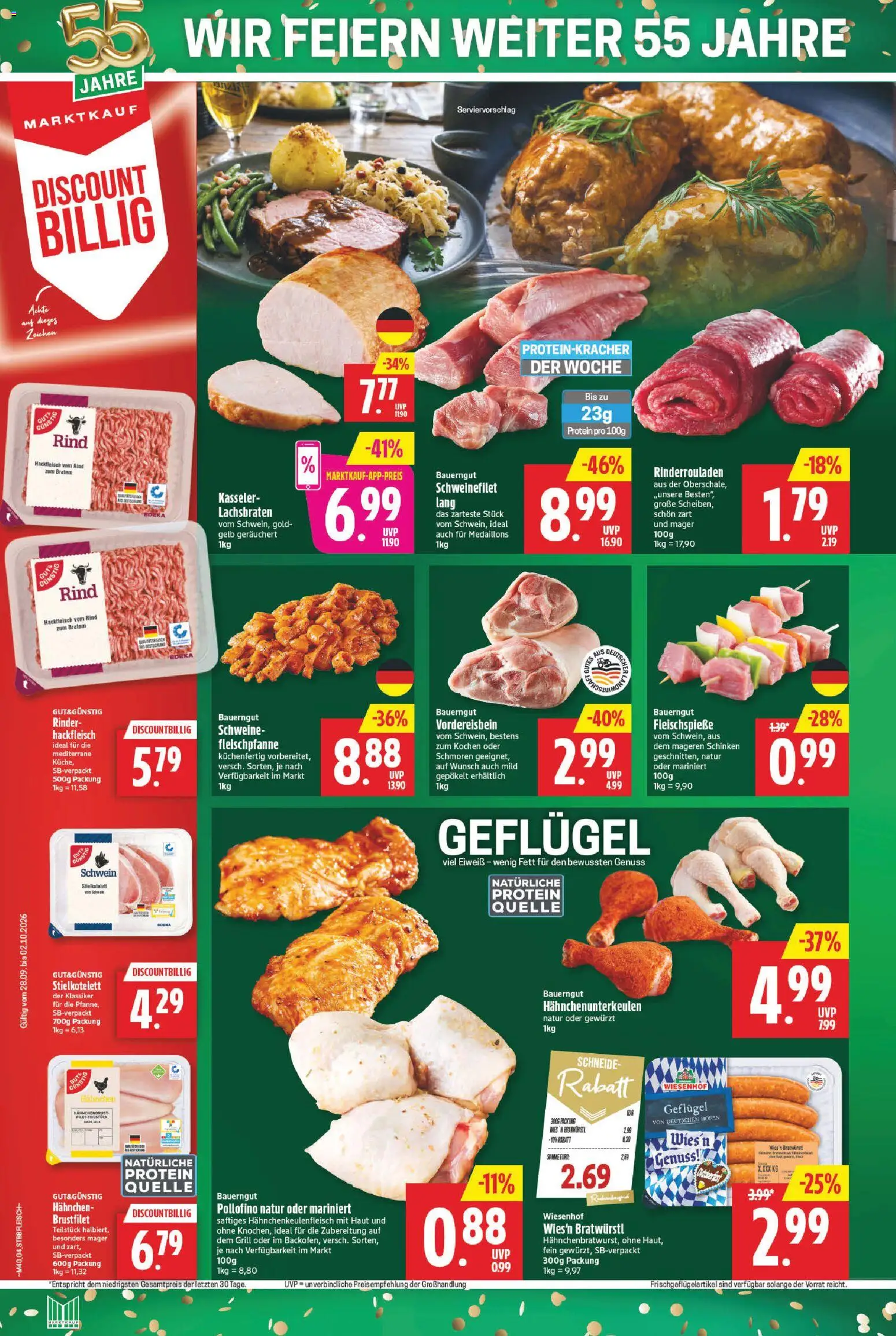 Marktkauf Prospekt – gültig ab 28.09.2026 | Seite: 4 | Produkte: Rinderrouladen, Grill, Schinken, Hahnchenbrust