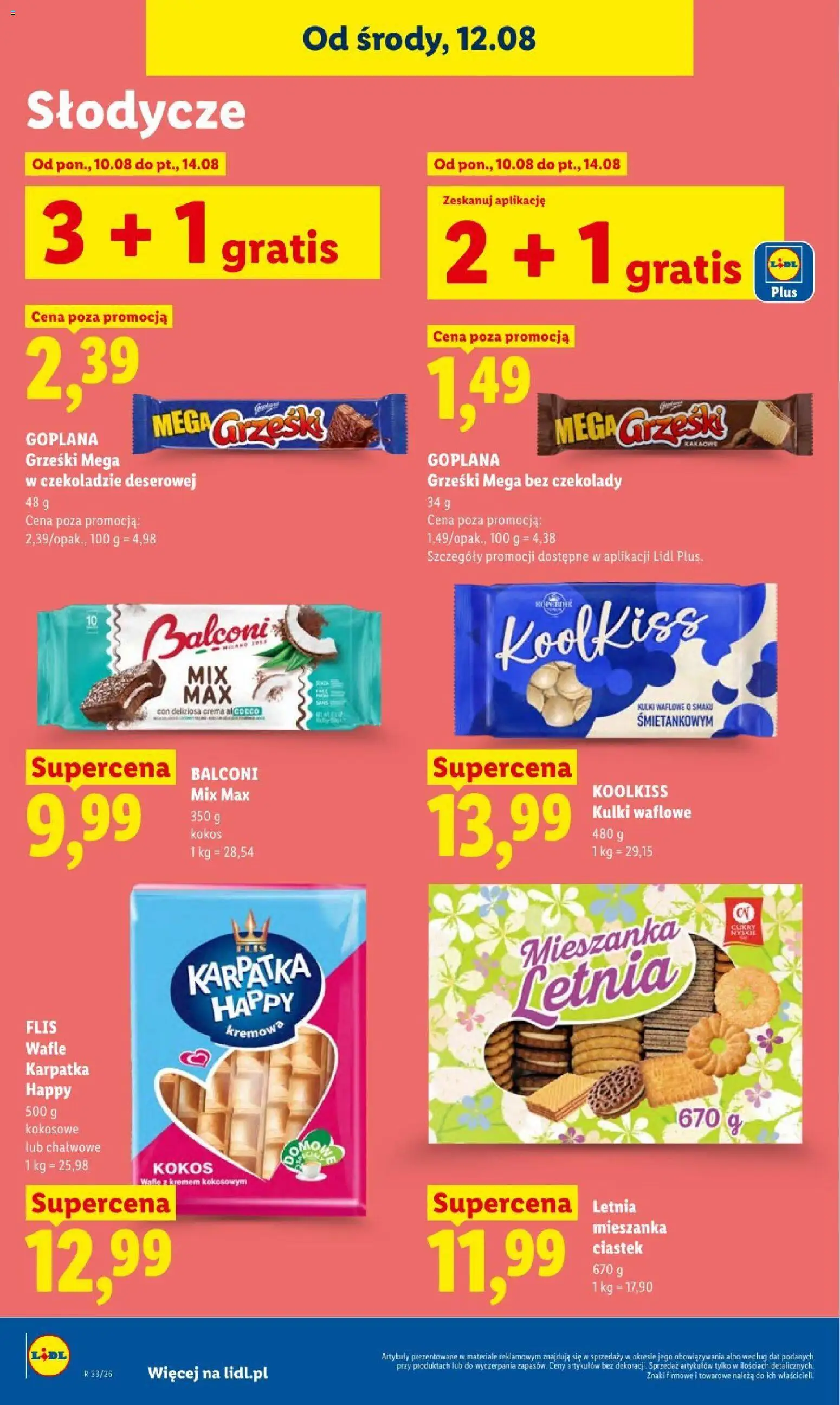 Lidl gazetka od 12.08.2026 | Strona: 82 | Produkty: Czekolady, Słodycze, Wafle, Kokos