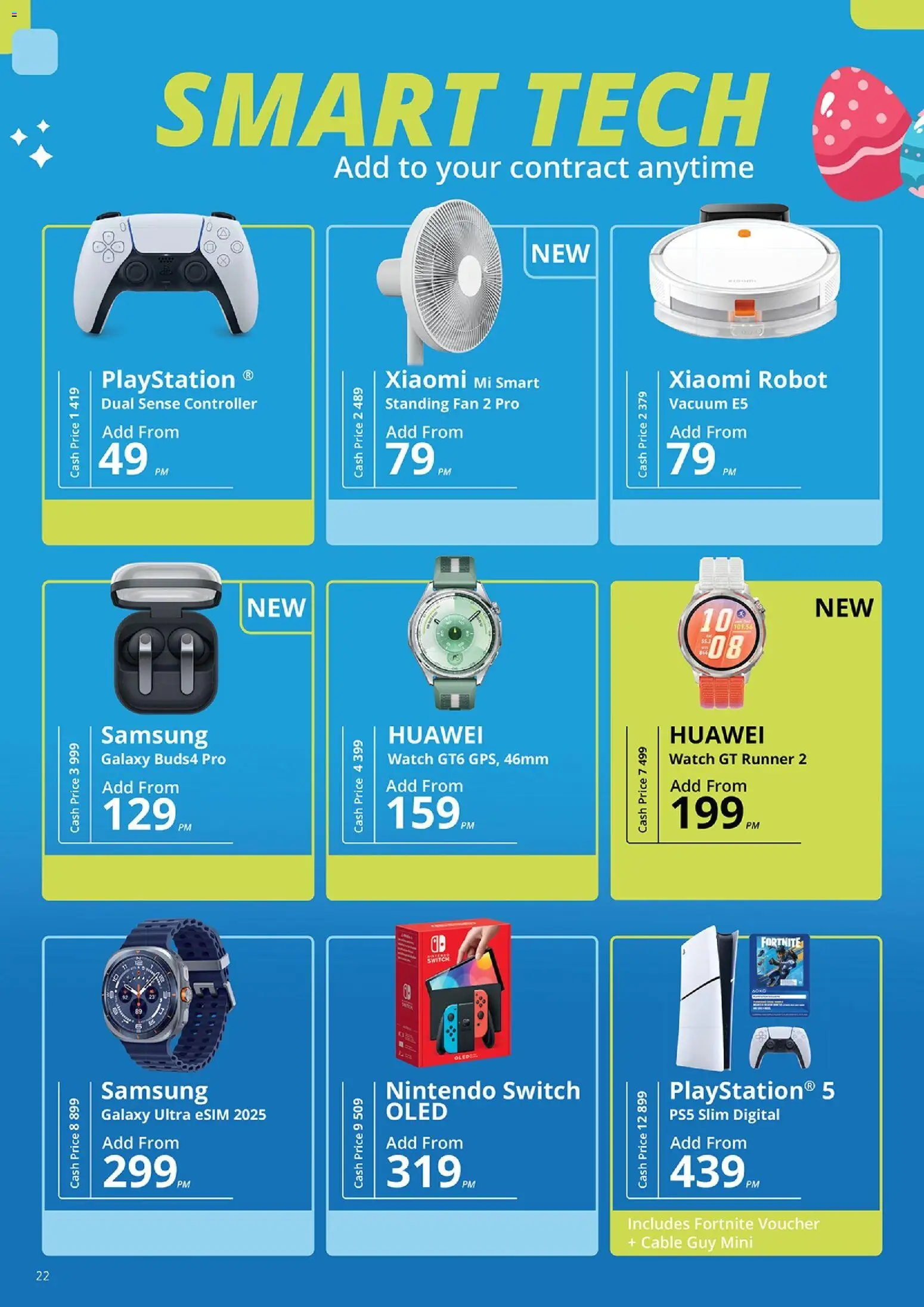 New Cellucity catalogue – valid from 02.04.2026 | Page: 22 | Products: Watch, Cable, Playstation, Fan