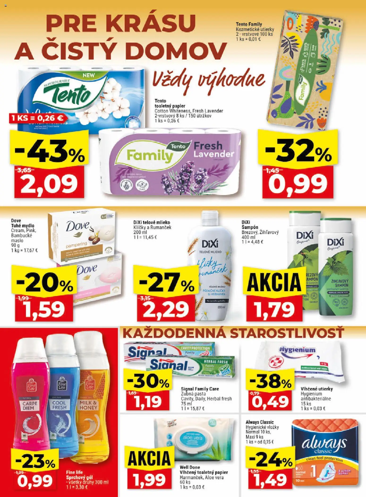Nové Klas akcie – leták je platný od 27.07.2026 | Strana: 25 | Produkty: Maslo, Mlieko, Šampón, Toaletný papier