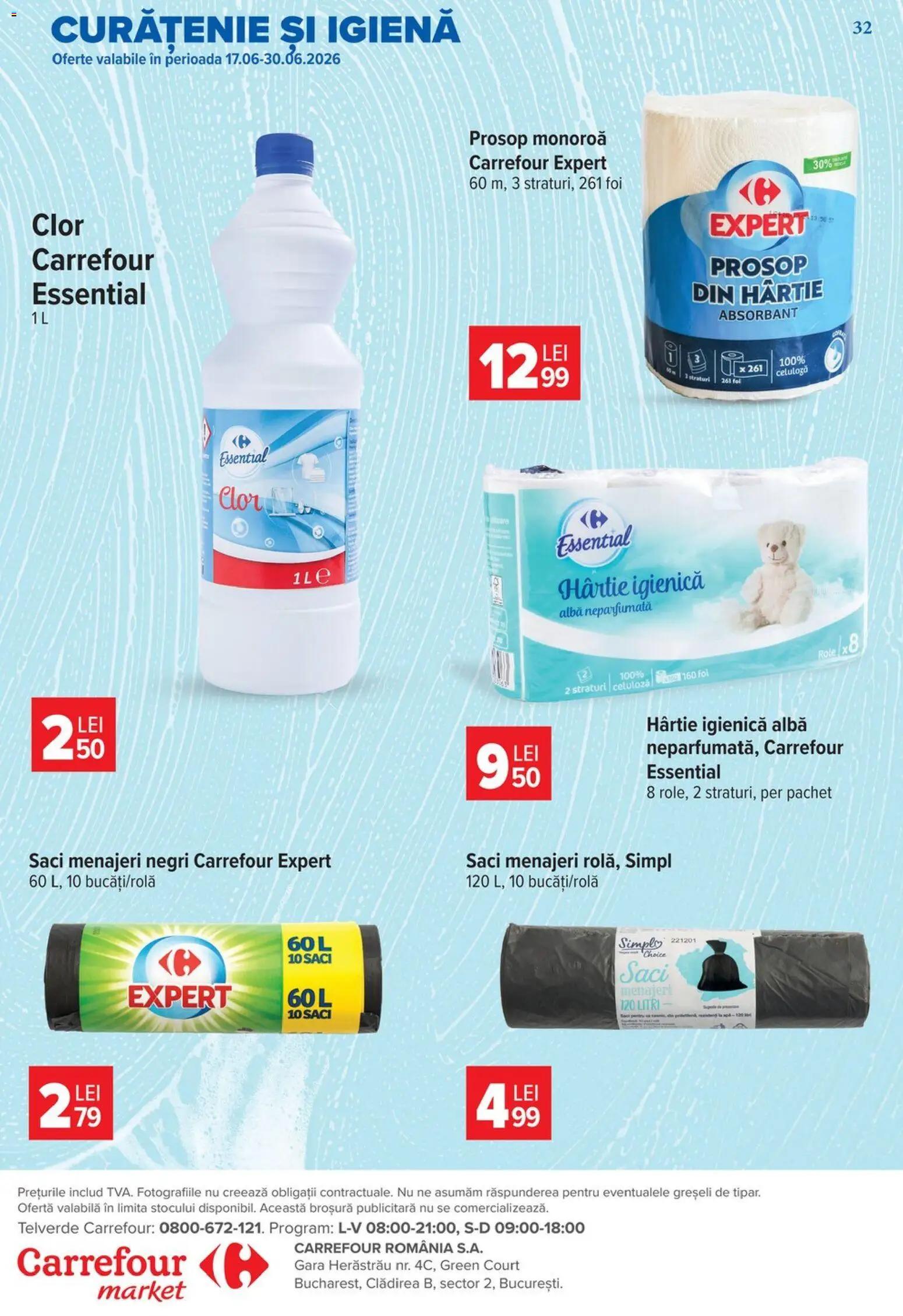 Noul catalog Carrefour – valabil de la 24.06.2026 | Pagină: 32 | Produse: Saci menajeri