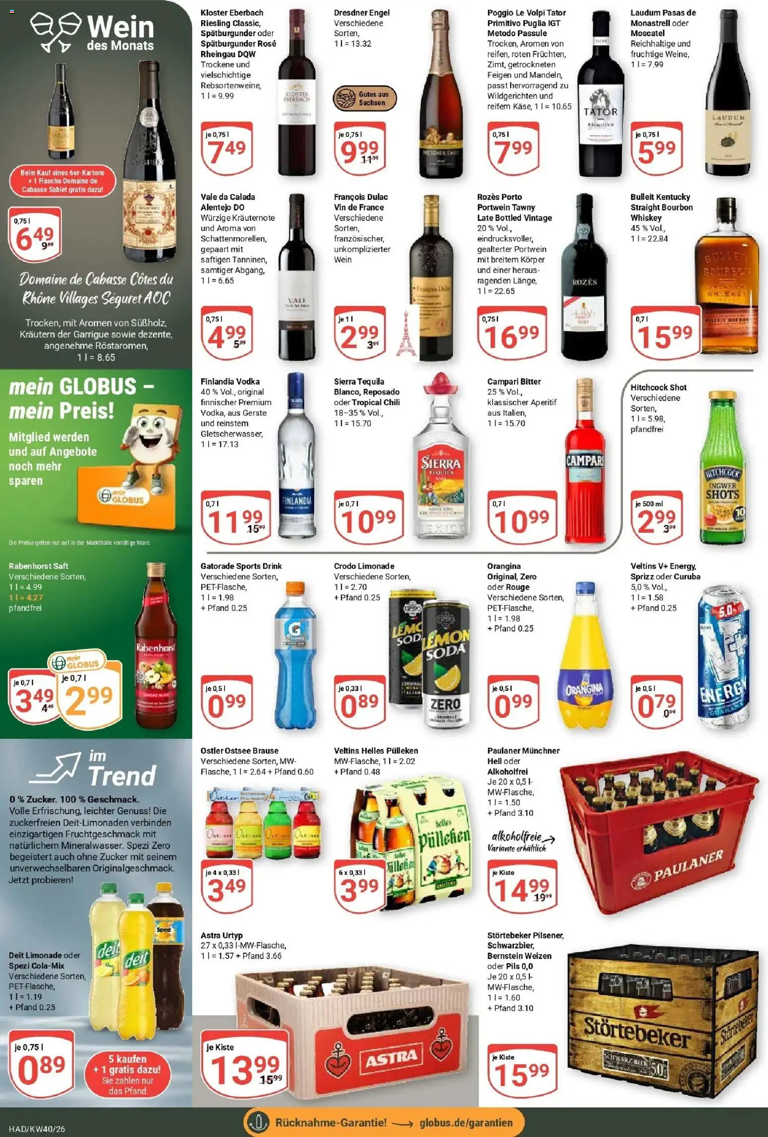 Globus Prospekt Halle (saale) (ab 28.09.2026) » Angebote online | Seite: 18 | Produkte: Bier, Limonade, Rouge, Tequila