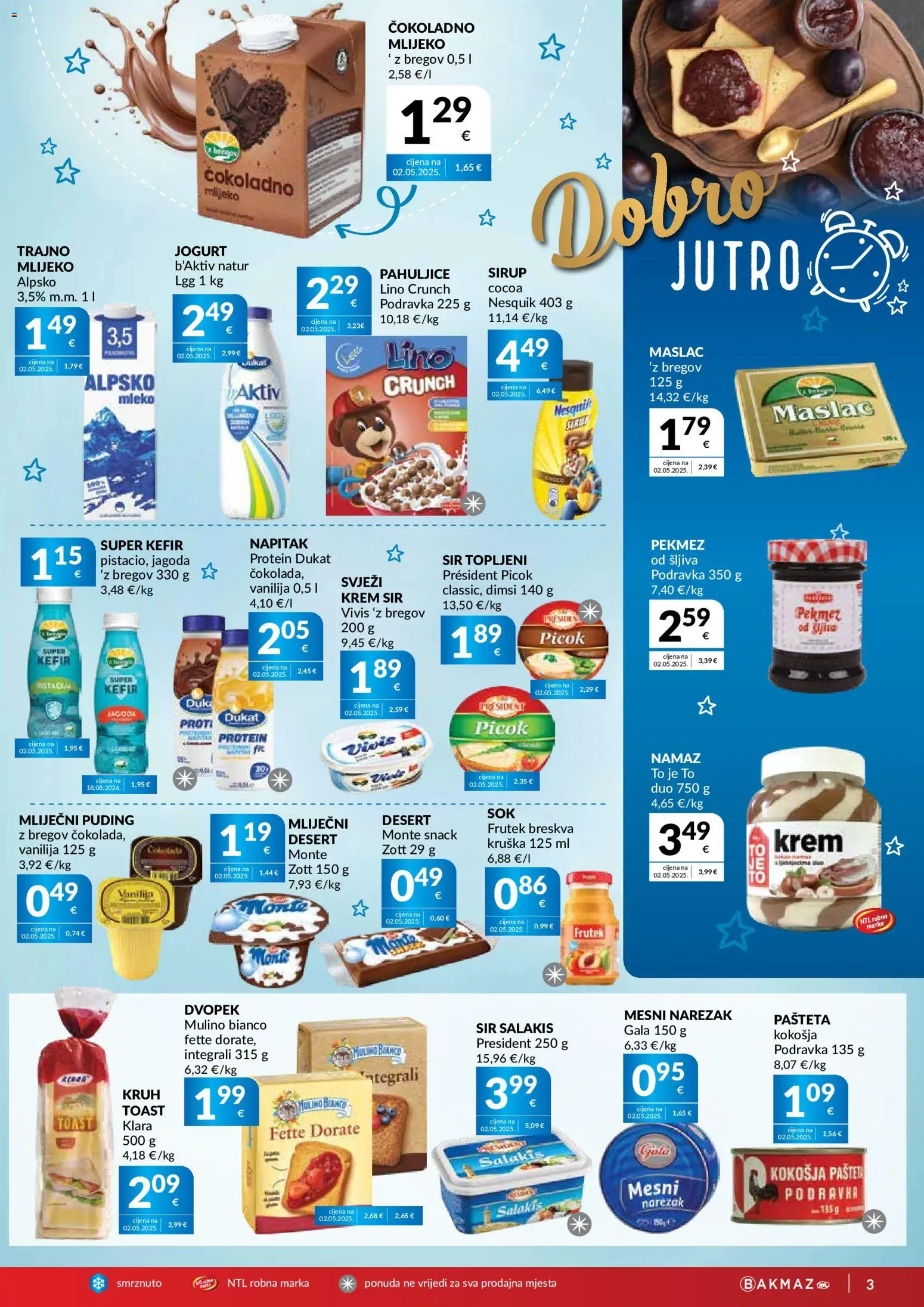 Bakmaz katalog | vrijedi od 02.09.2026 | Stranica: 3 | Proizvodi: Mlijecni desert, Breskva, Desert, Sirup