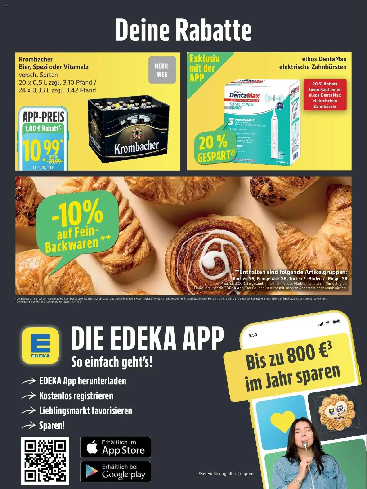 Edeka Prospekt Hamburg (ab 19.10.2026) » Angebote Online | Seite: 8 | Produkte: Zahnbürste, Krombacher, Kuchen