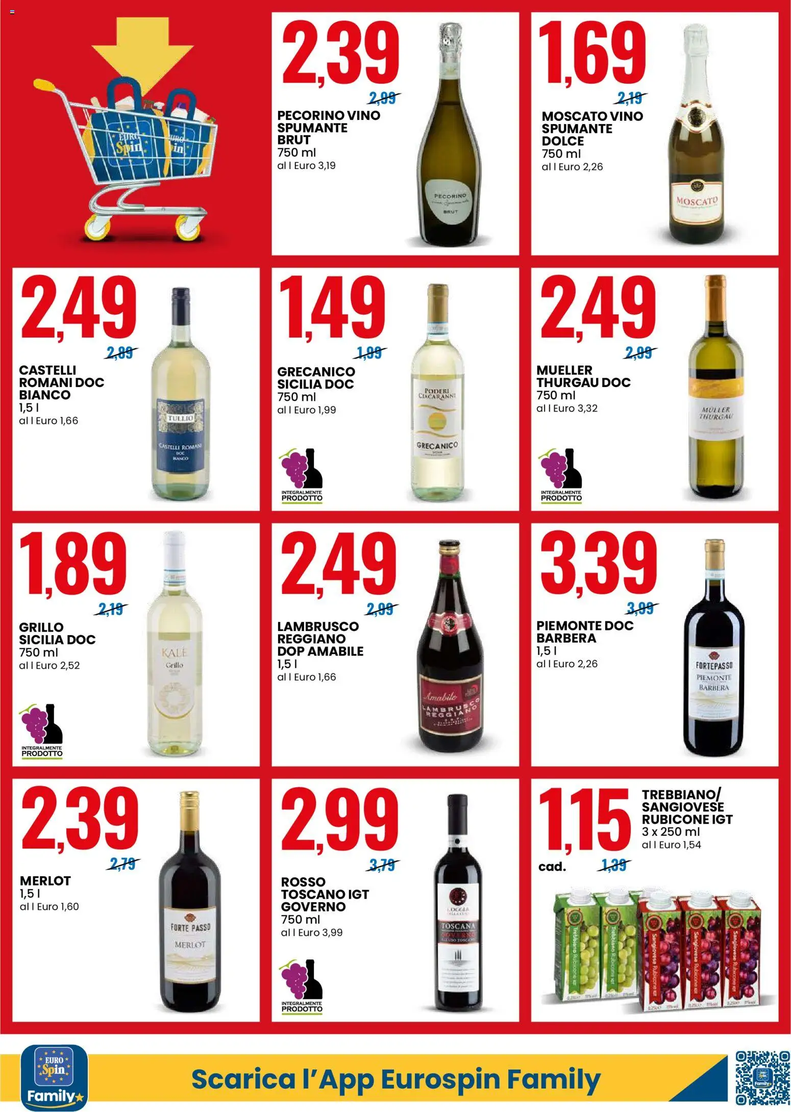 Volantino Eurospin del 01/07/2026 | Pagina: 12 | Prodotti: Vino, Spumante, Pecorino