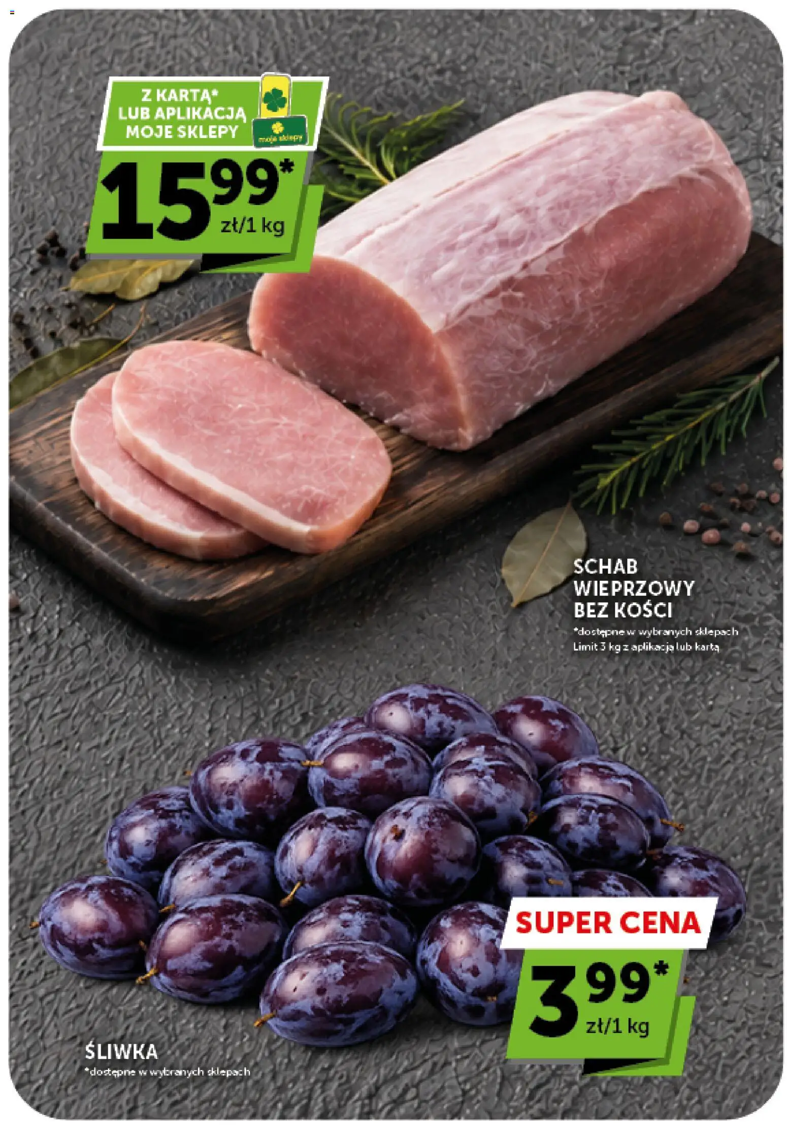 Groszek gazetka od 20.08.2026 | Strona: 4 | Produkty: Karta, Schab, Schab wieprzowy, Schab wieprzowy bez kości