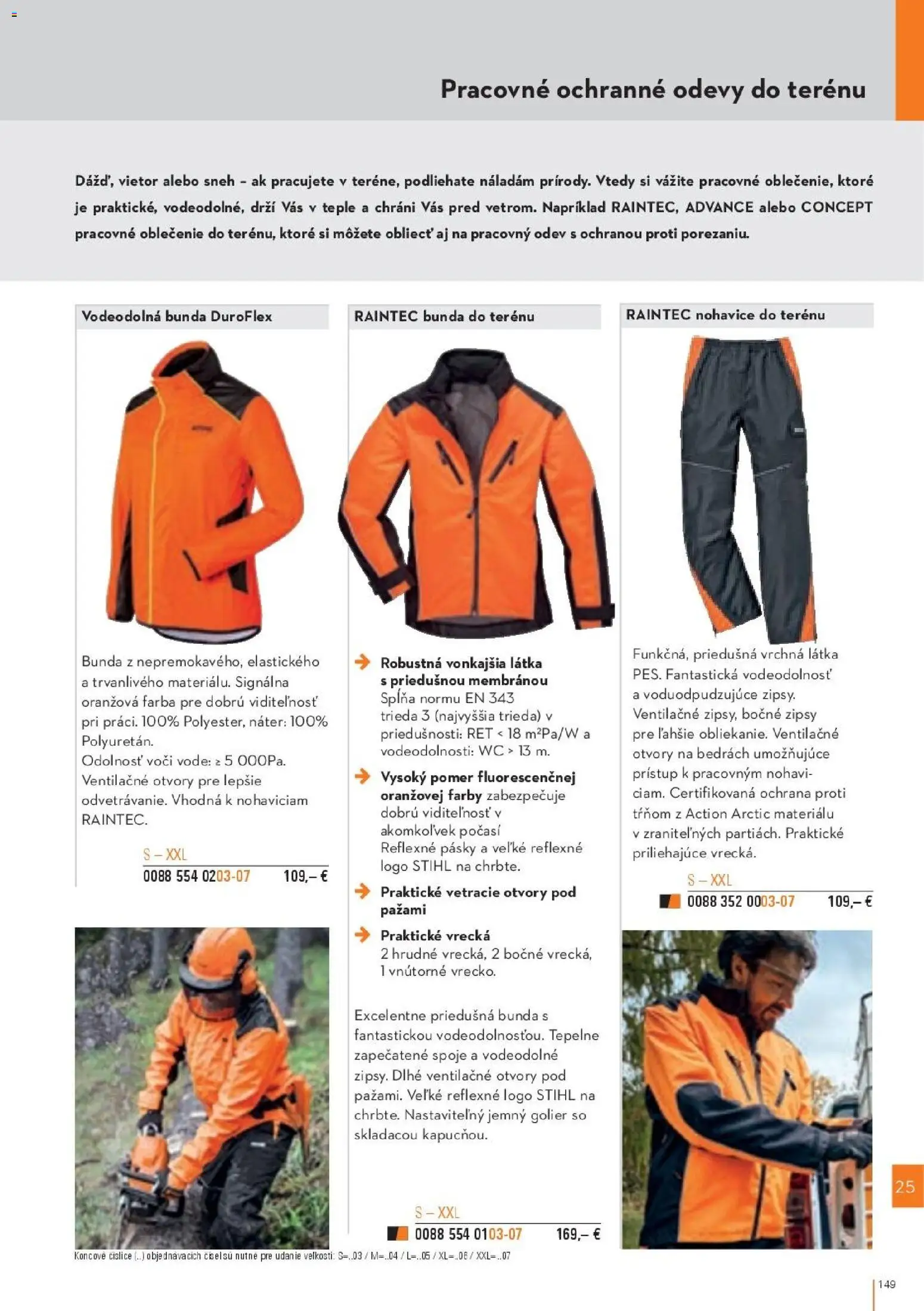 Nové STIHL akcie – leták je platný od 19.08.2026 | Strana: 149 | Produkty: Wc, Bunda, Nohavice