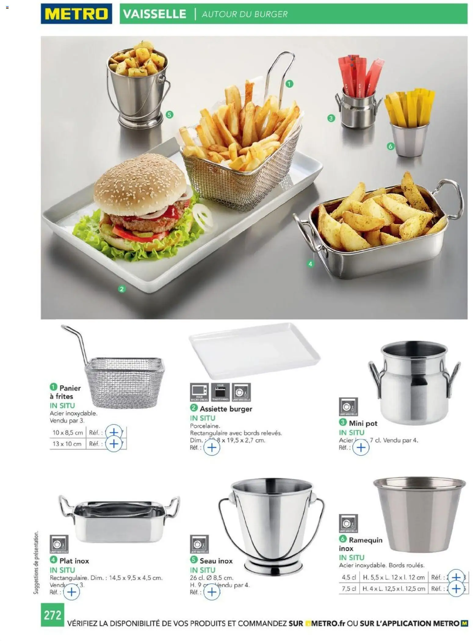 {H1} | Page: 272 | Produits: Vaisselle, Four, Burger, Assiette