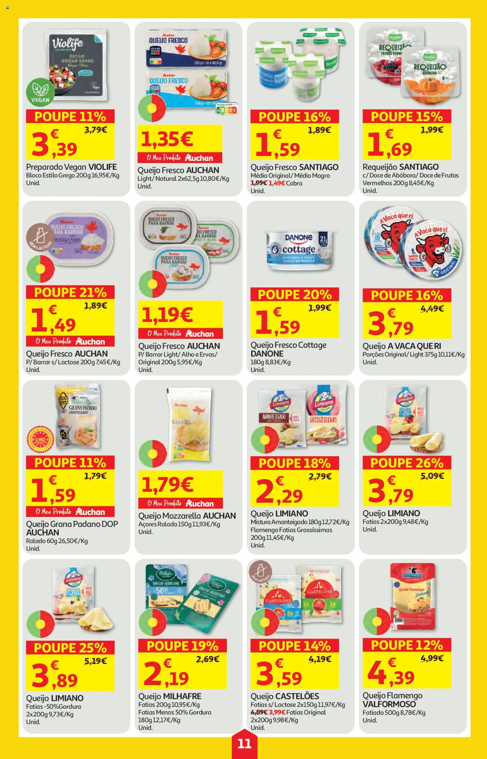 Auchan folheto │ válido de 18.06.2026 | Página: 11 | Produtos: Queijo, Requeijão, Abóbora