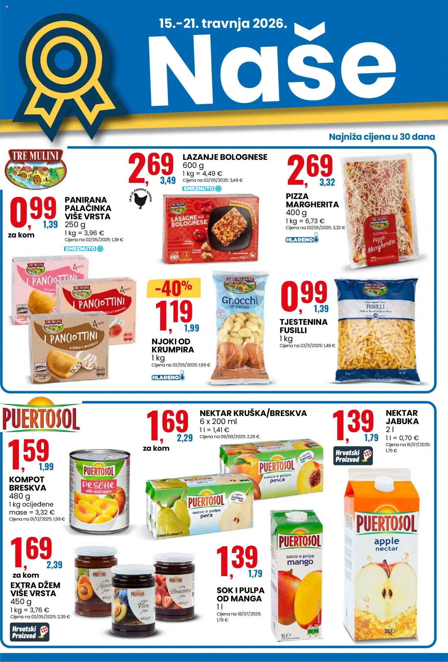 Eurospin katalog | vrijedi od 15.04.2026 | Stranica: 4 | Proizvodi: Sok, Džem, Mango, Jabuka
