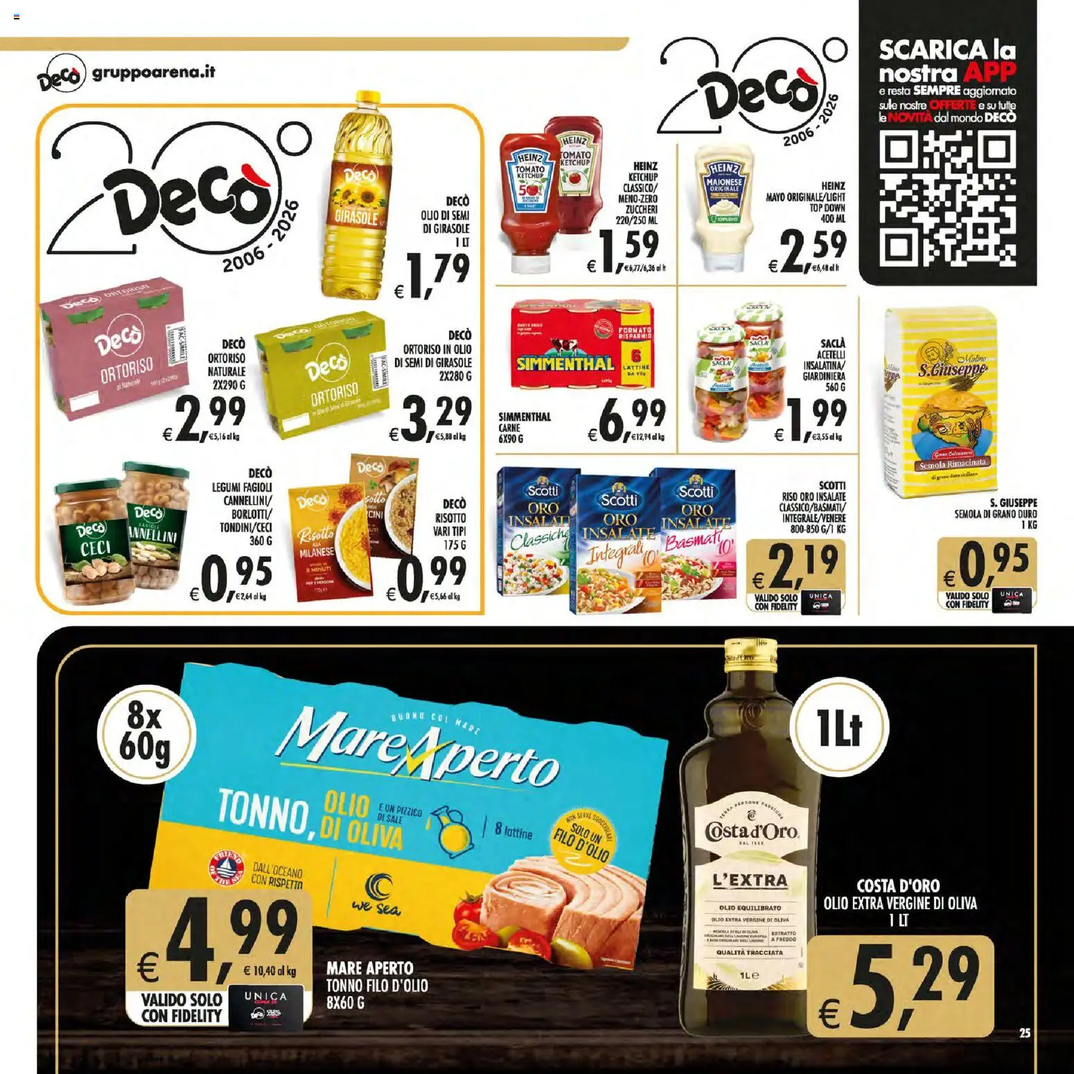 Volantino Decò del 21/07/2026 | Pagina: 25 | Prodotti: Legumi, Fagioli, Olio, Tonno