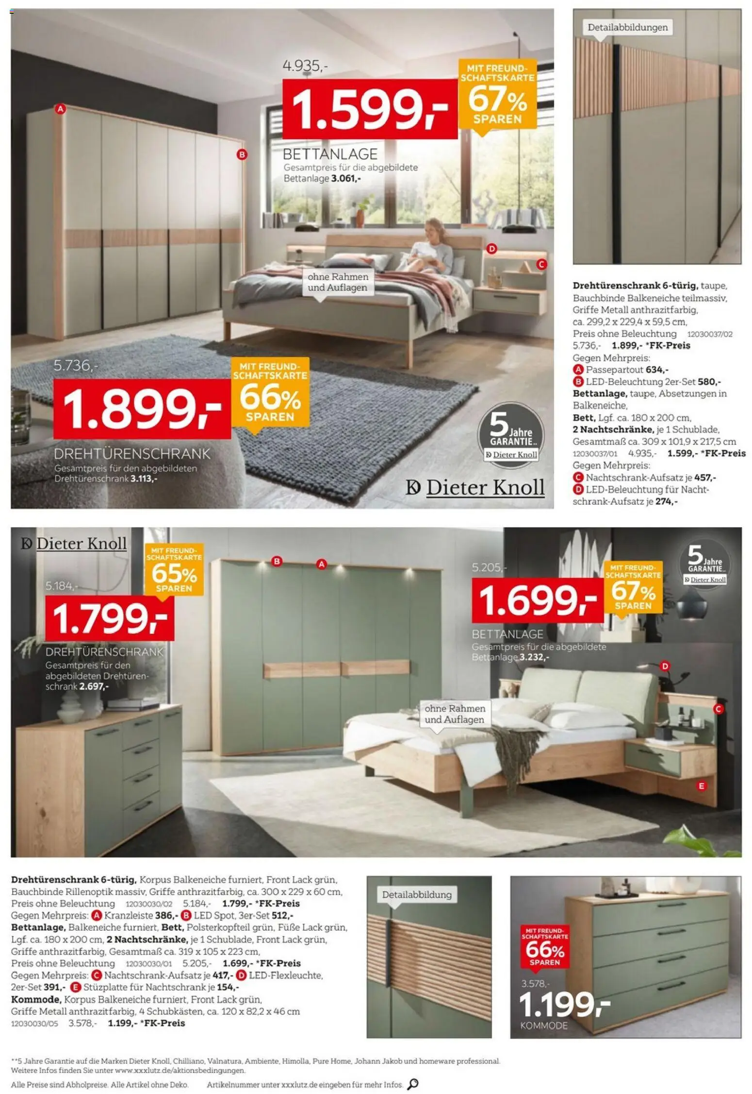 XXXLutz Schlafen Spezial – gültig ab 25.07.2026 | Seite: 4 | Produkte: Kommode, Drehtürenschrank, Schrank