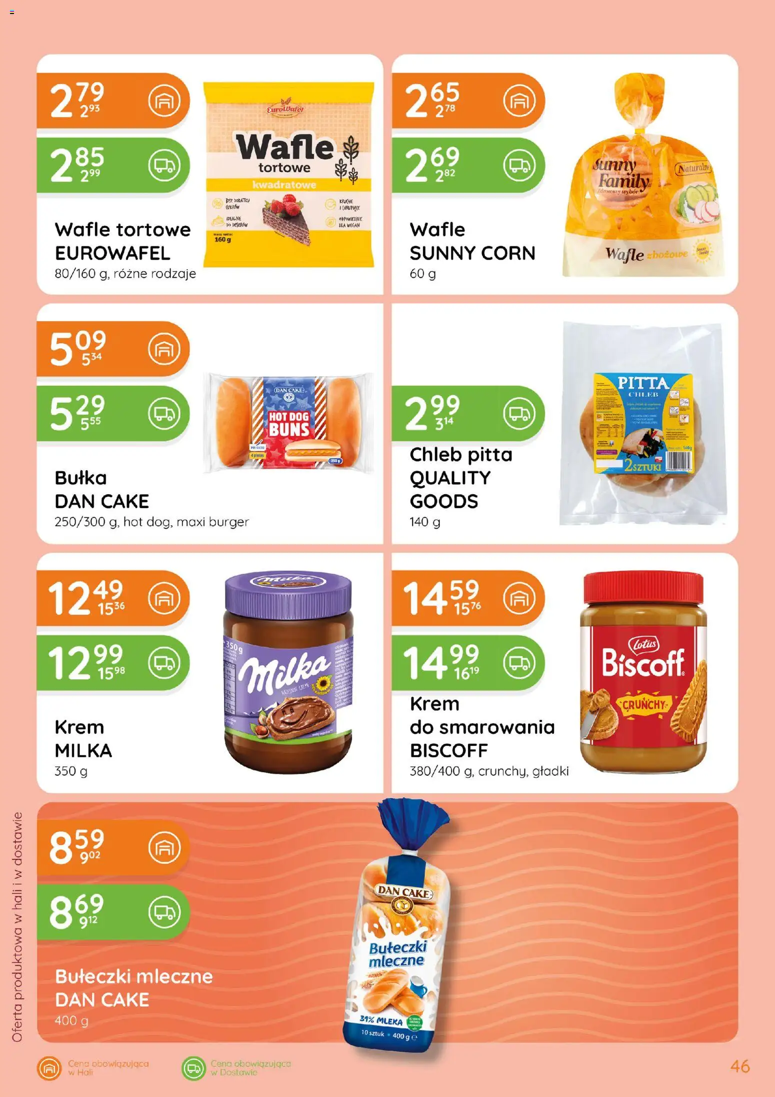Eurocash gazetka od 15.10.2026 | Strona: 46 | Produkty: Milka, Bułka, Lotus, Chleb