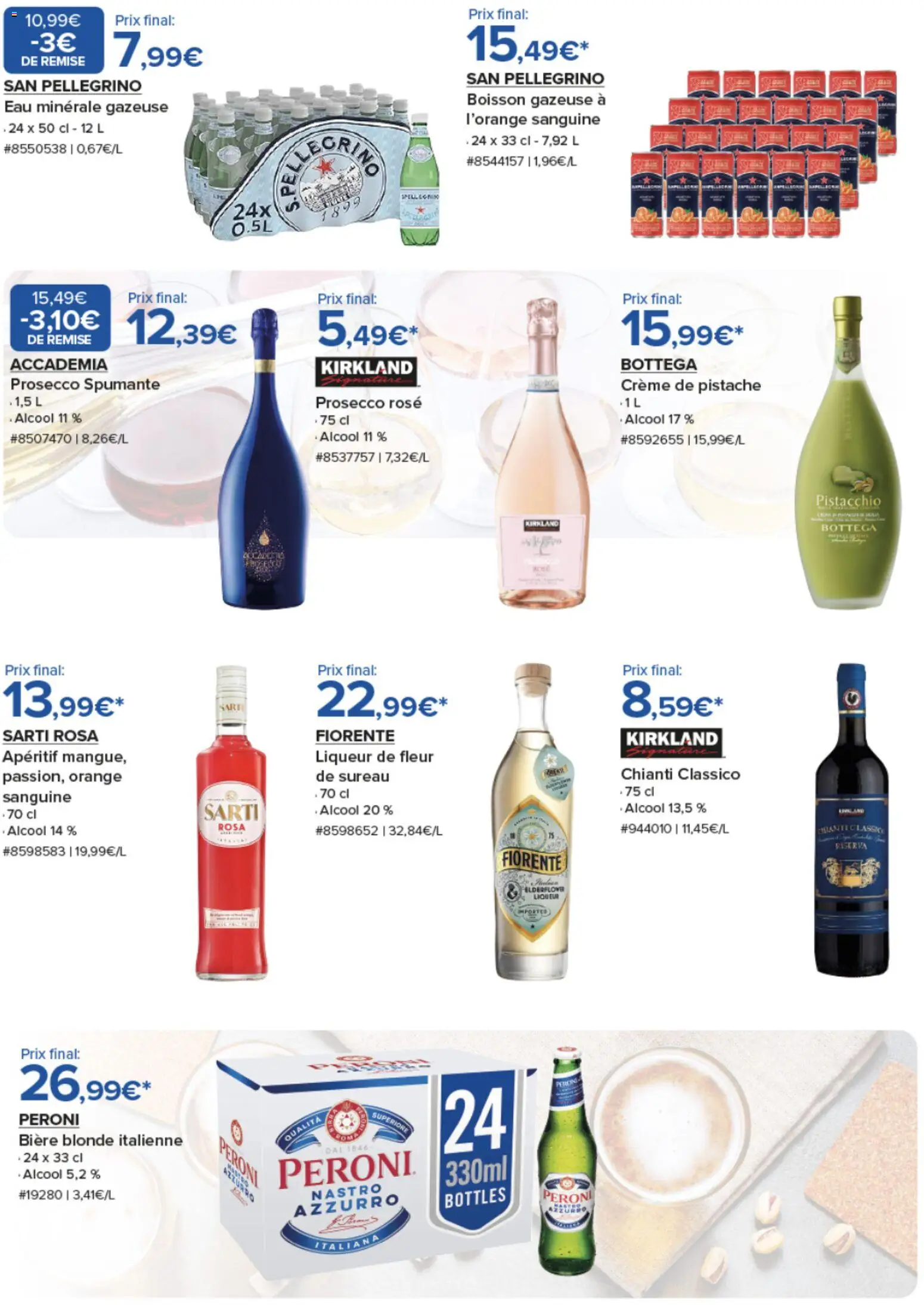 {H1} | Page: 2 | Produits: Alcool, Liqueur, Bière blonde, Prosecco