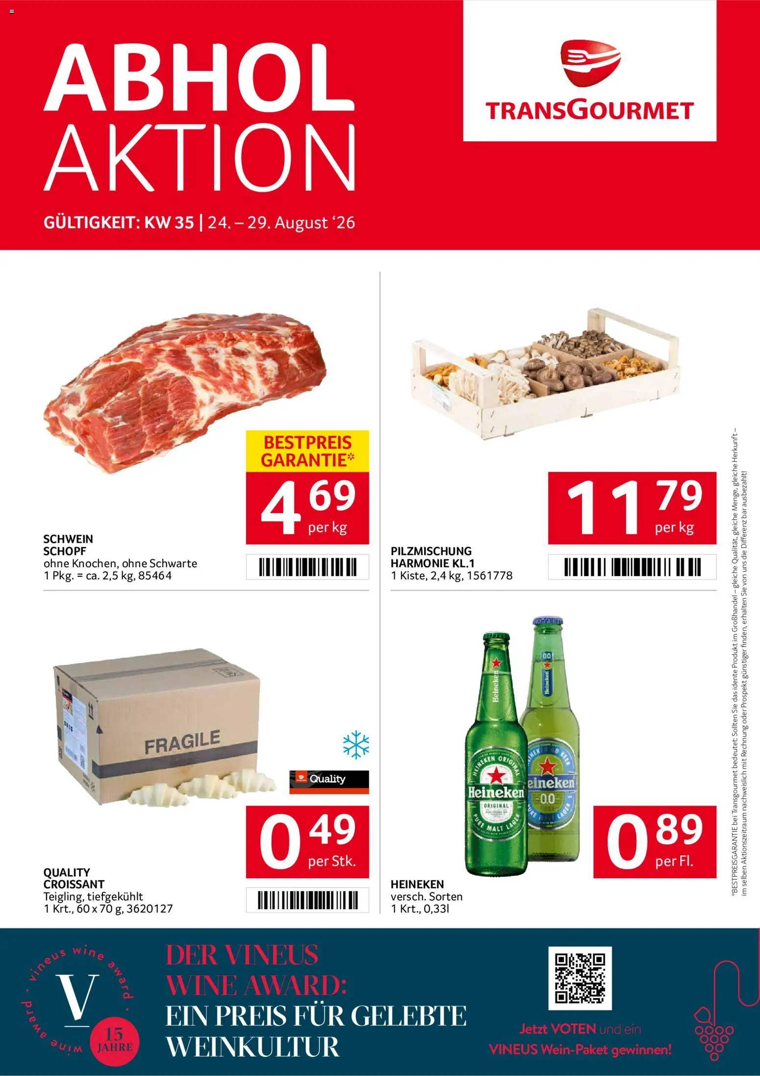 Transgourmet Flugblatt gültig ab 24.08.2026 | Seite: 1