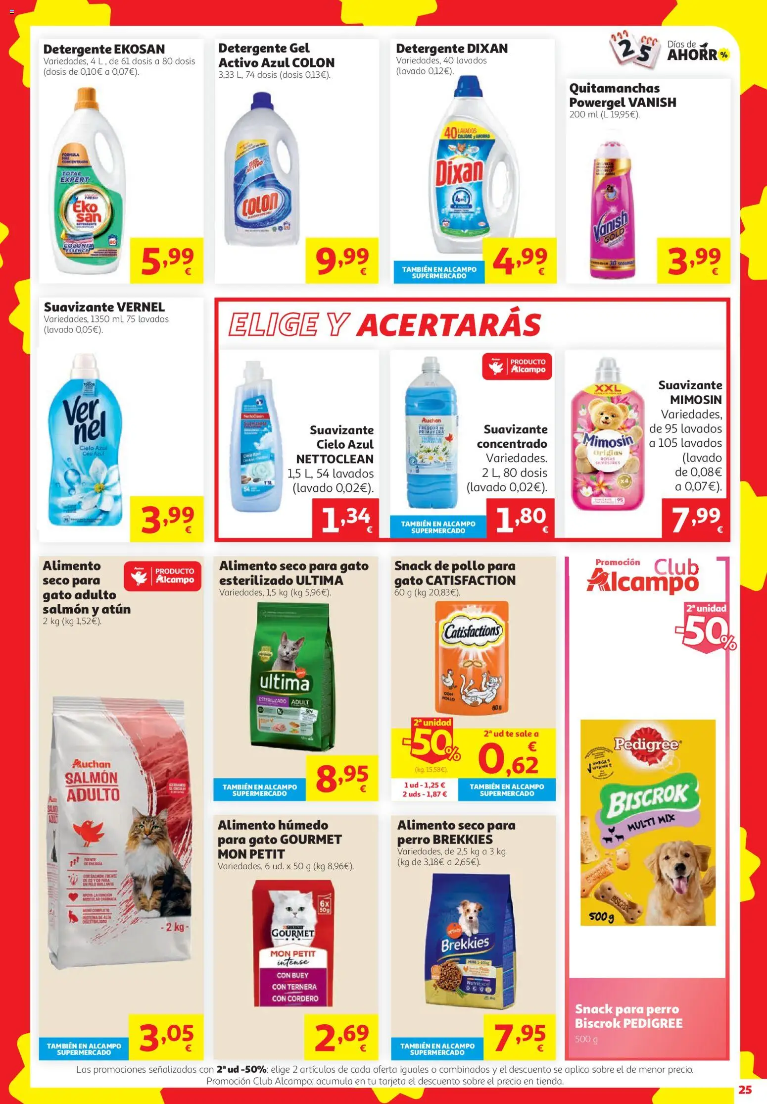 Alcampo HG Unico │ válido desde el 08/10/2026 | Página: 25 | Productos: Quitamanchas, Atún, Suavizante, Cordero