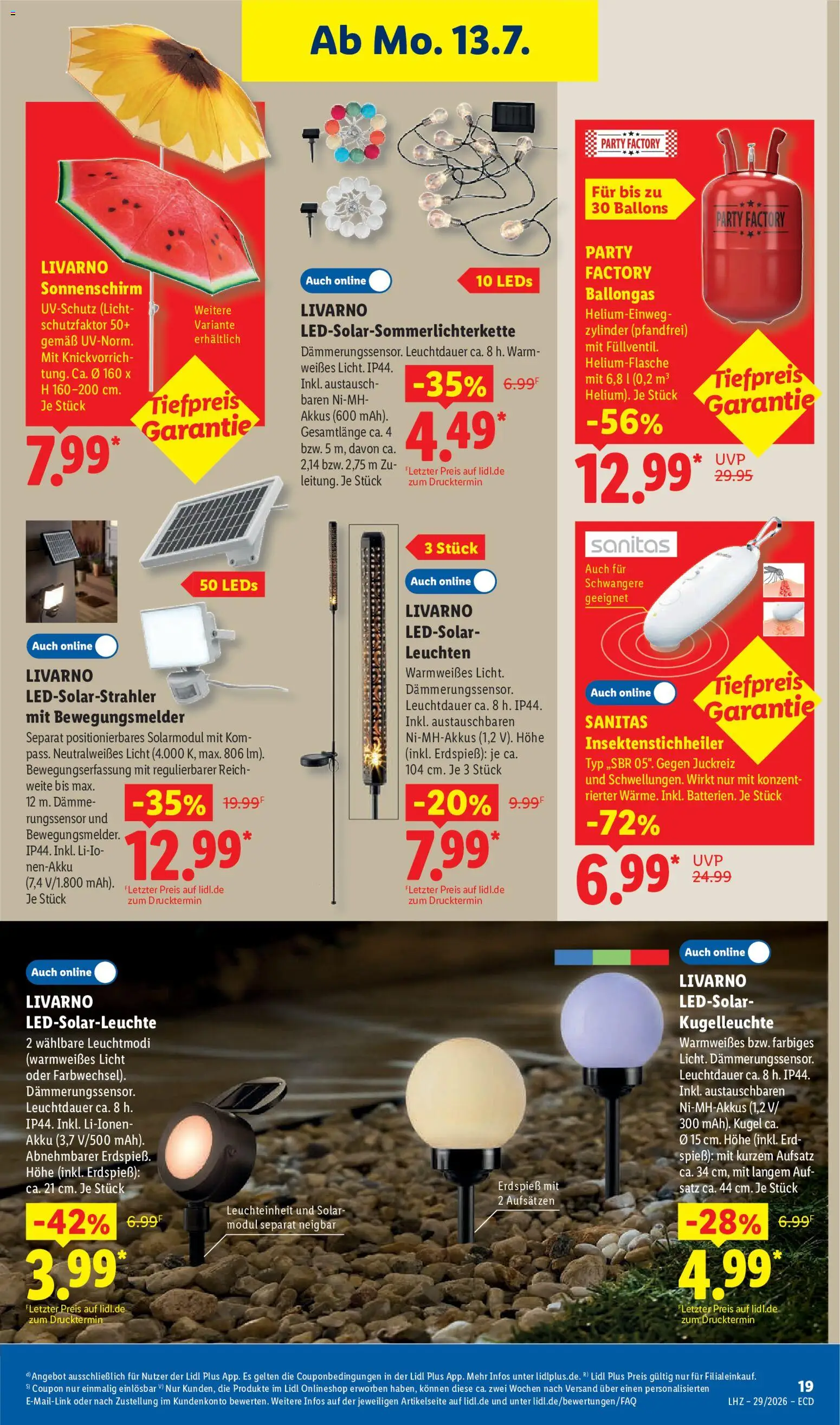 Lidl Prospekt – gültig ab 13.07.2026 | Seite: 37 | Produkte: String, Sonnenschirm