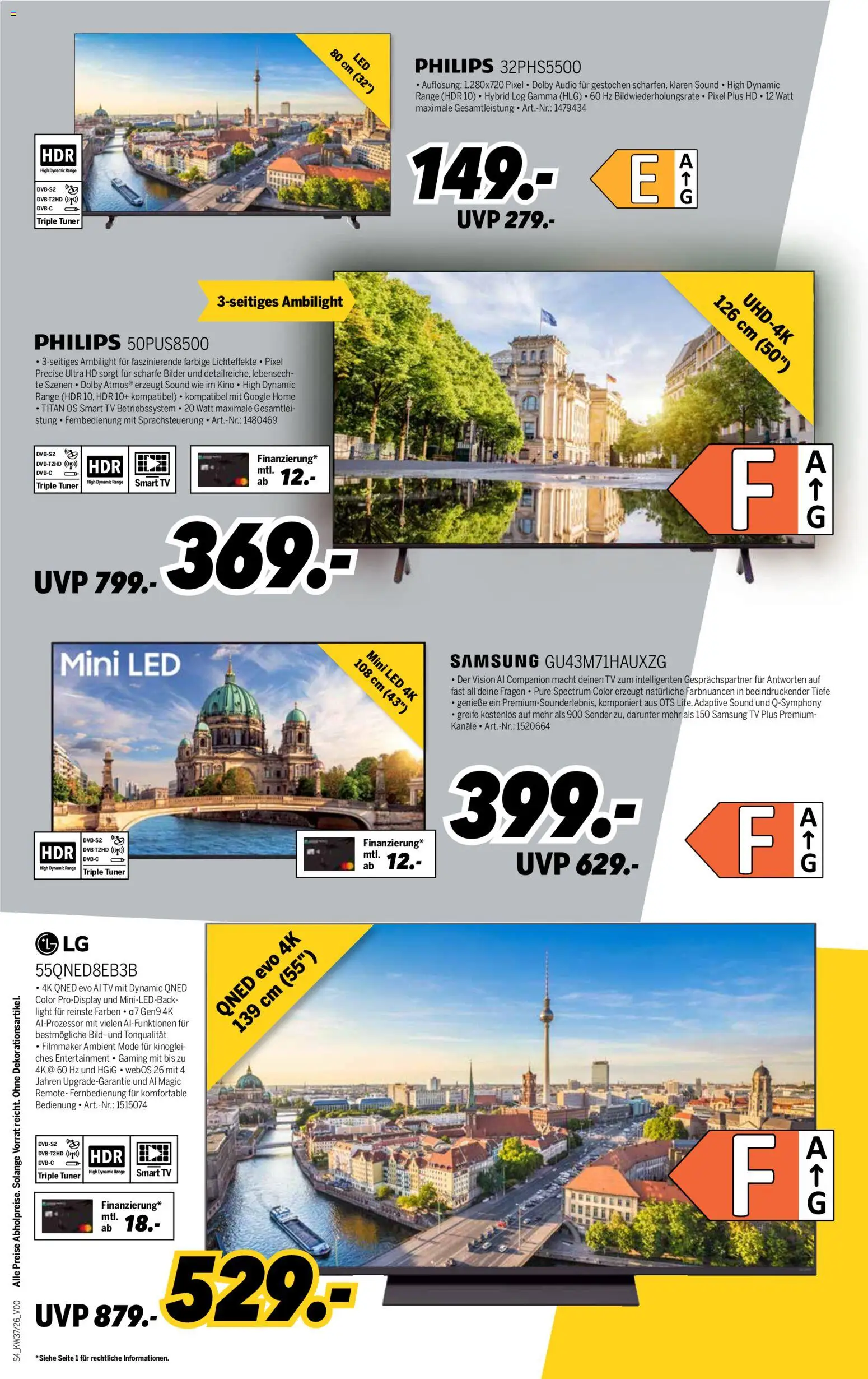 Medimax Prospekt – gültig ab 05.09.2026 | Seite: 4 | Produkte: Philips, Samsung, Bilder, TV