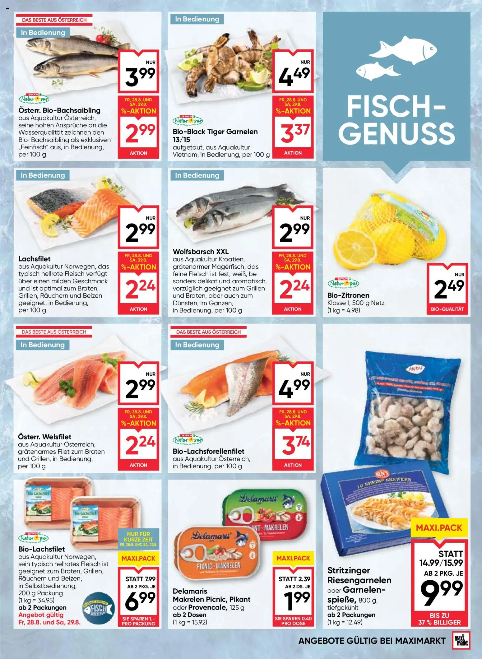 Maximarkt Flugblatt gültig ab 27.08.2026 | Seite: 7 | Produkte: Lachsfilet, Fisch