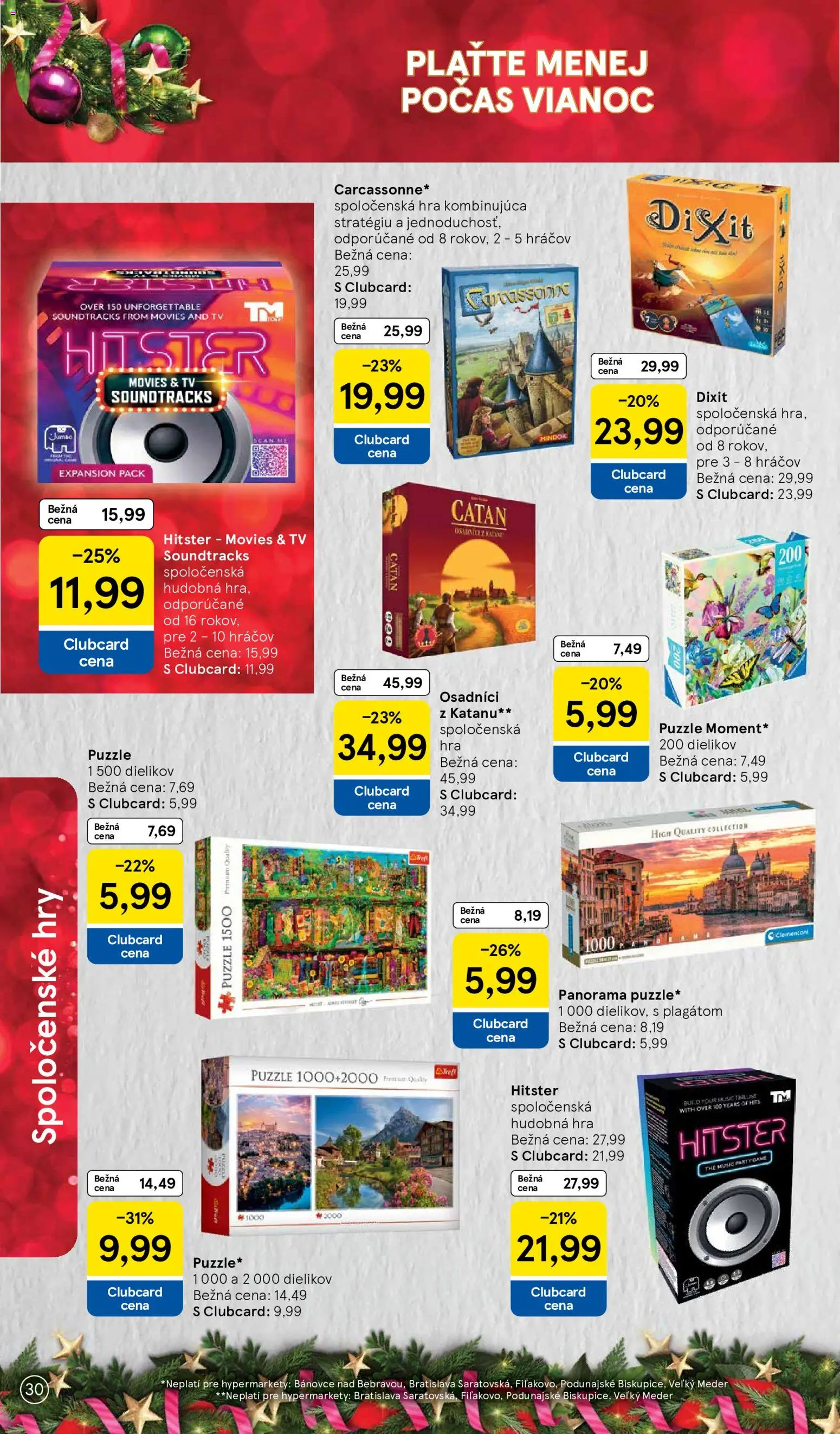 Nové Tesco akcie – leták je platný od 26.10.2026 | Strana: 30 | Produkty: Tv, Puzzle, Hra