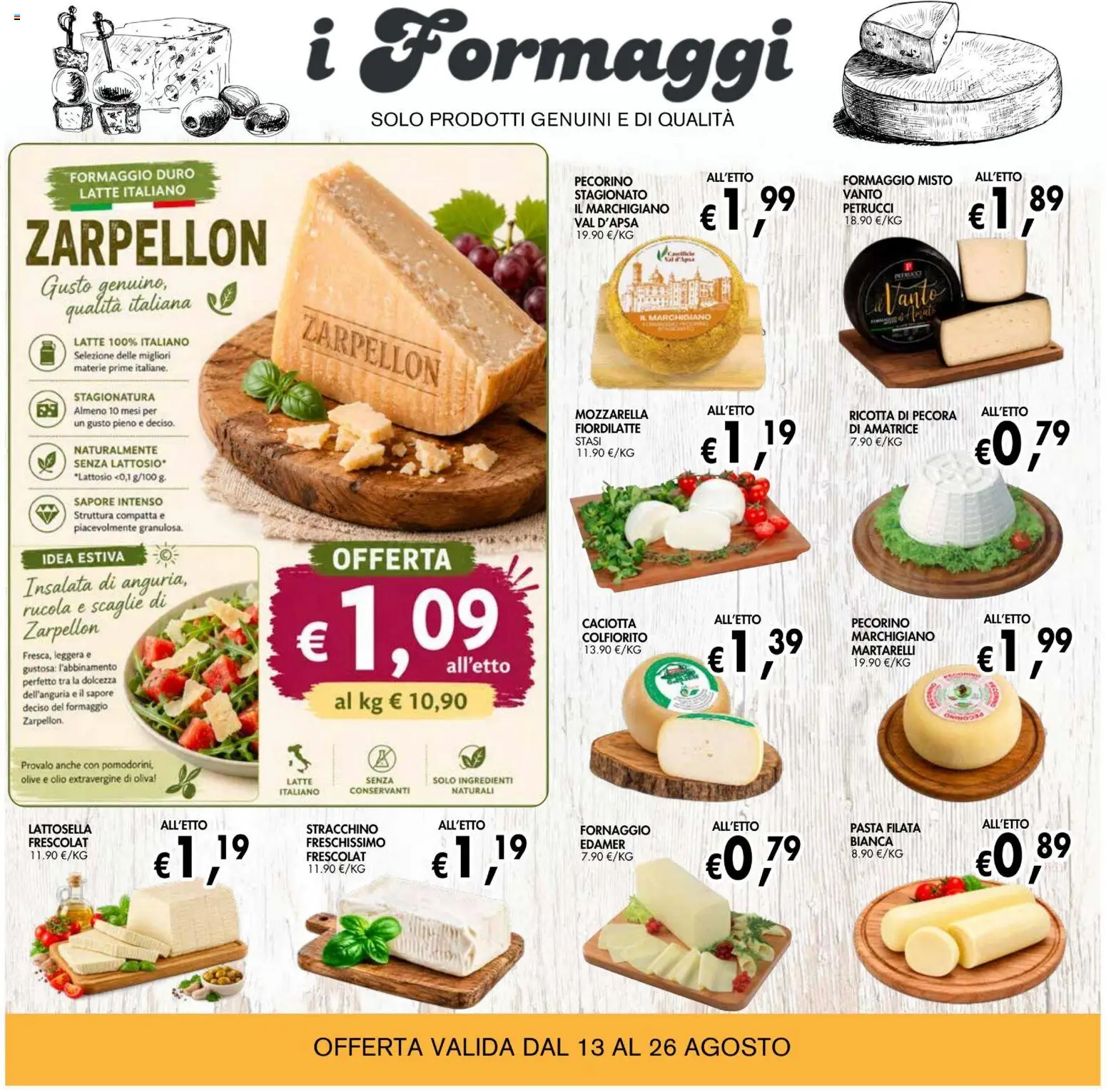 Volantino Coal del 13/08/2026 | Pagina: 6 | Prodotti: Rucola, Mozzarella, Latte, Dolcezza