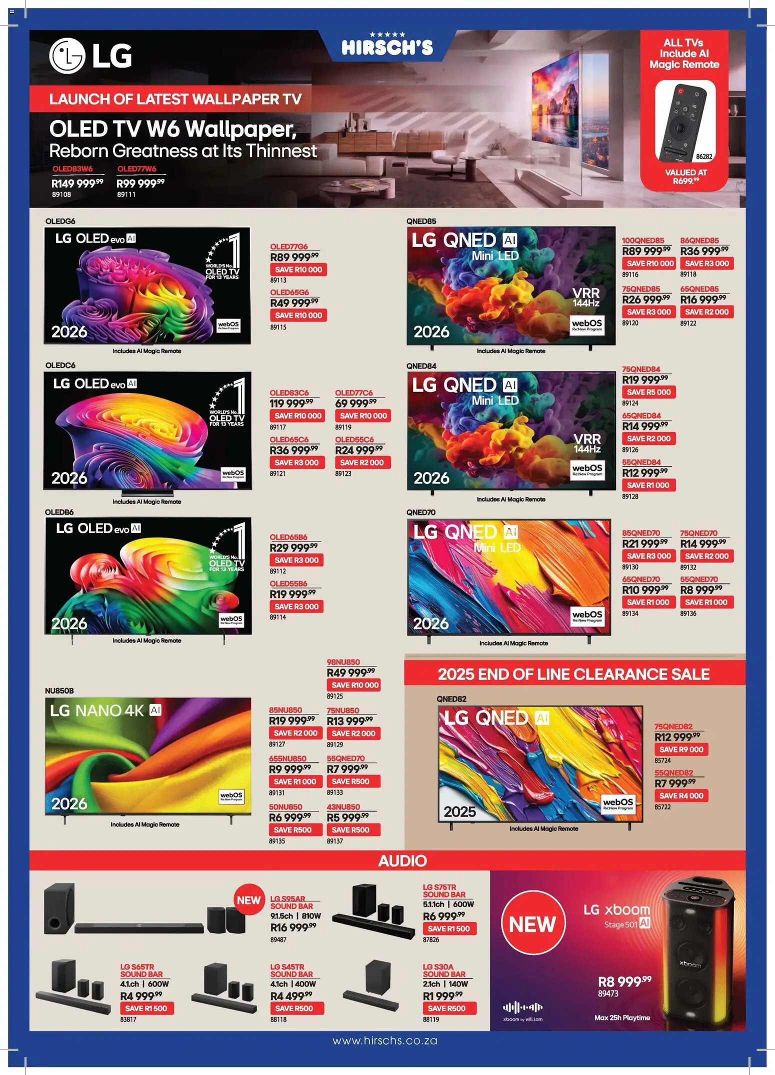 New Hirsch's catalogue – valid from 21/08/2026 | Page: 3 | Products: Audio, TV, Remote