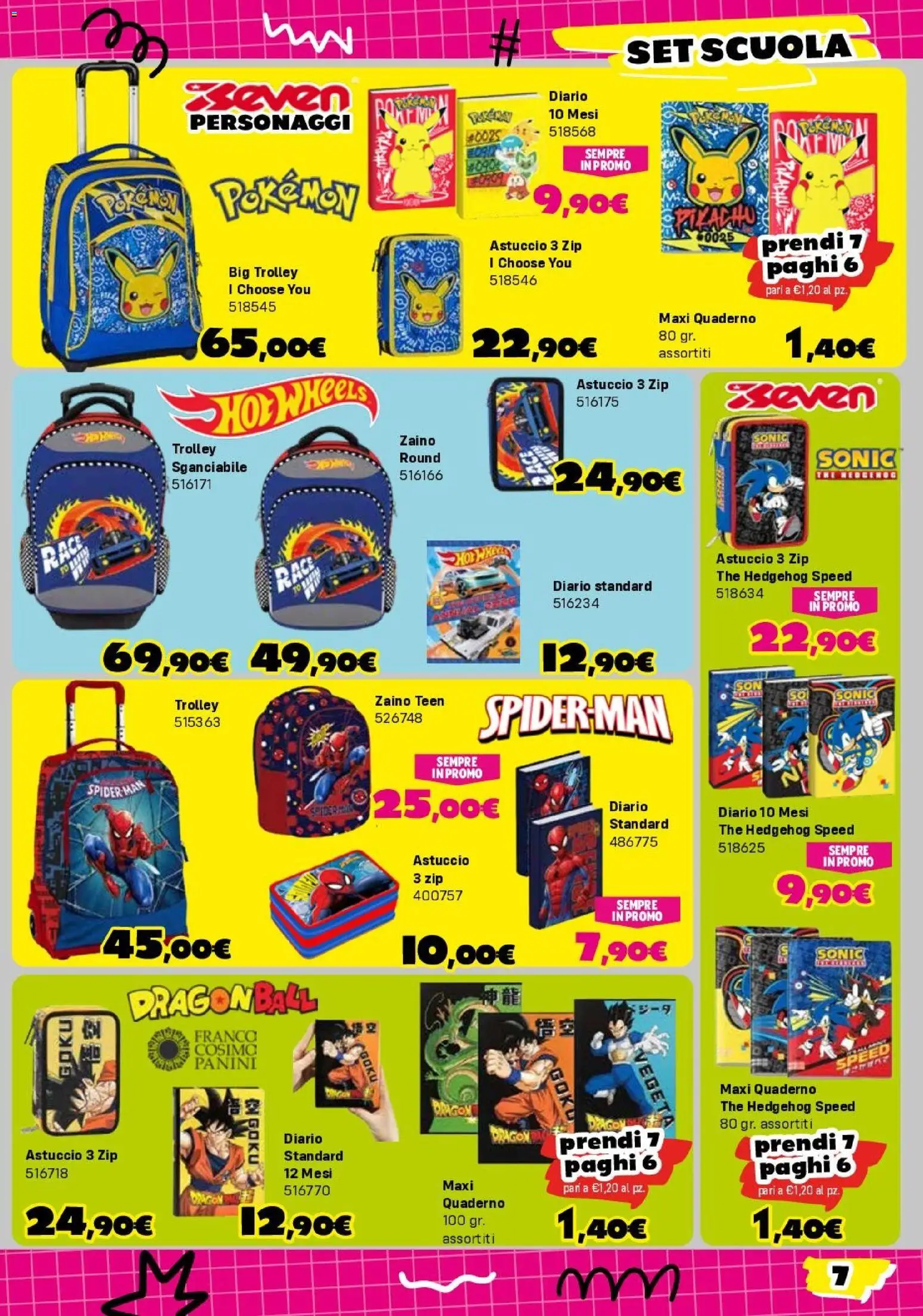 Volantino Orizzonte del 30/07/2026 | Pagina: 7 | Prodotti: Zaino, Astuccio, Quaderno, Trolley