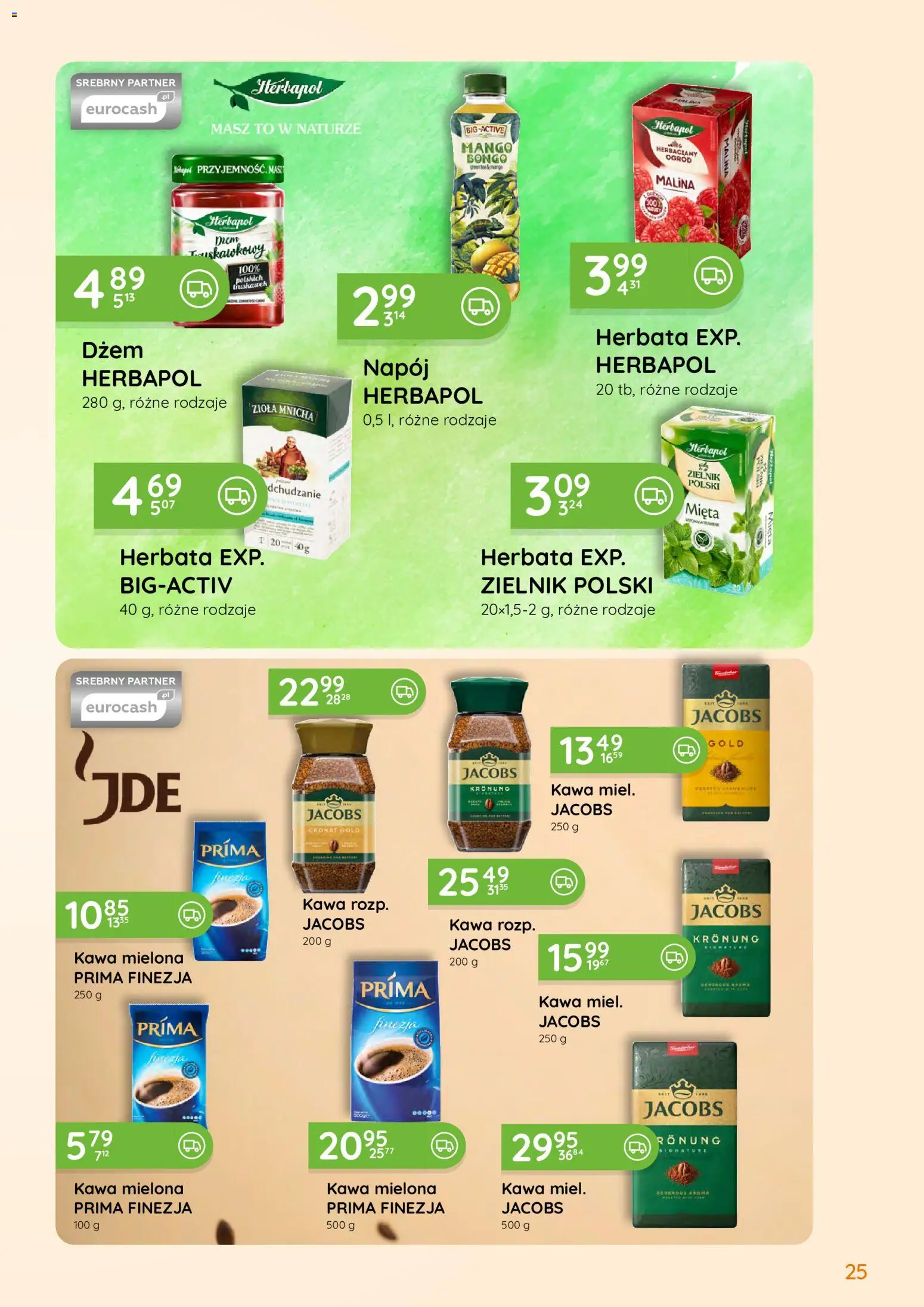 Eurocash gazetka - Oferta Handlowa od 01.06.2026 | Strona: 25 | Produkty: Mango, Mięta, Dżem, Kawa