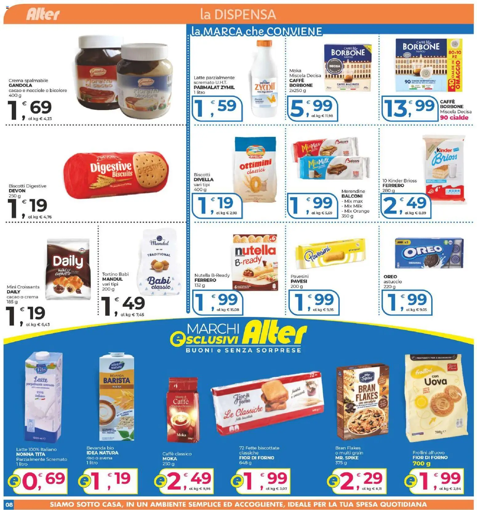 Volantino Alter Discount del 10.06.2026 | Pagina: 8 | Prodotti: Biscotti, Nocciole, Astuccio, Cacao