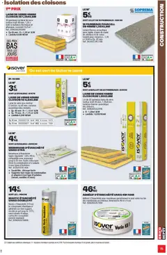 Brico Dépôt - Prévisualisation de Brico Dépôt catalogue Automne valide à partir de 17/09/2026 | Page: 15 | Produits: Coton, Laine de verre, Rouleau, Cartouche