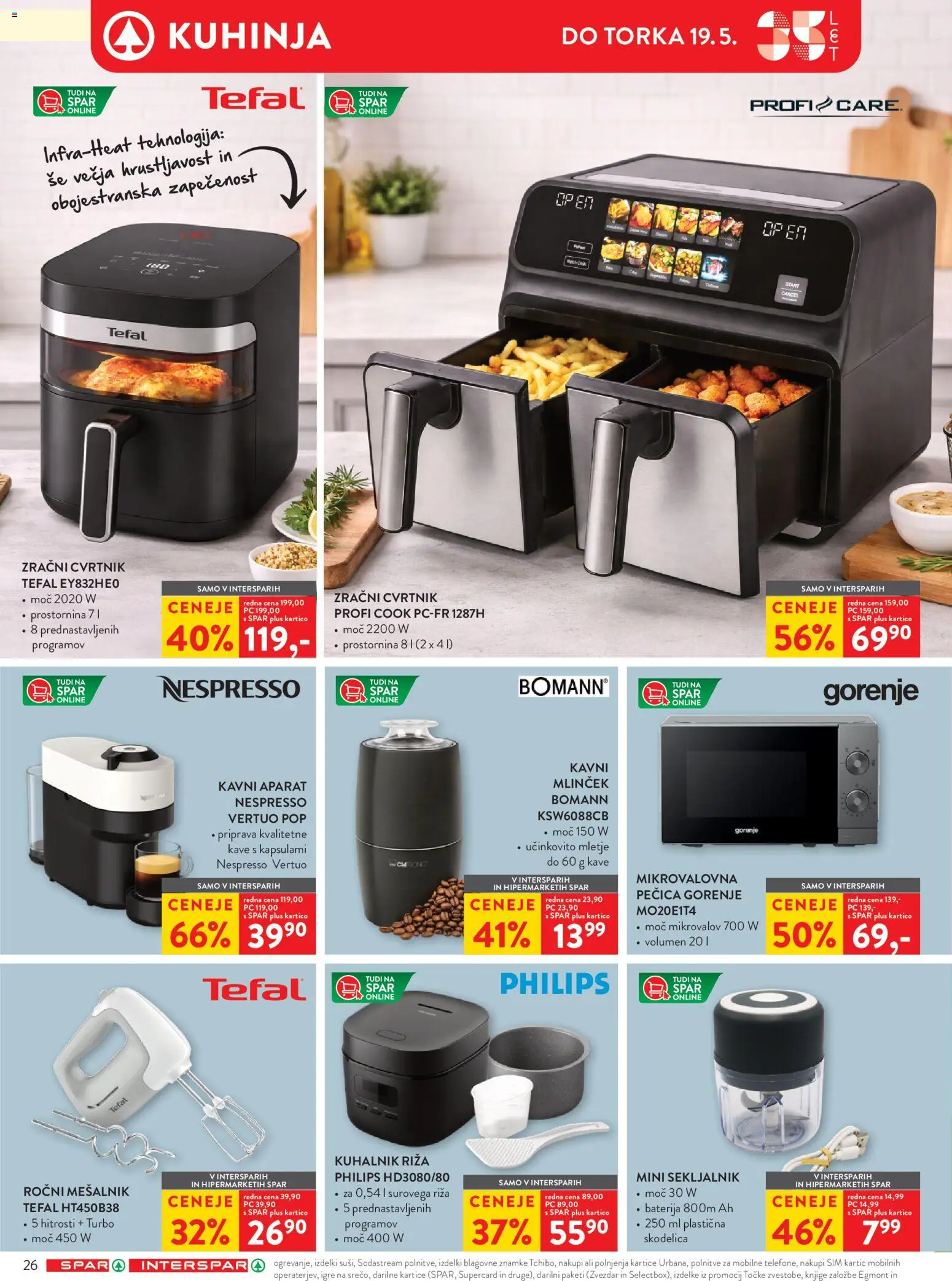 Novi Spar katalog ponudbe – veljaven od 06.05.2026 | Stran: 33 | Izdelki: Baterija, Mesalnik, Pecica, Kuhinja