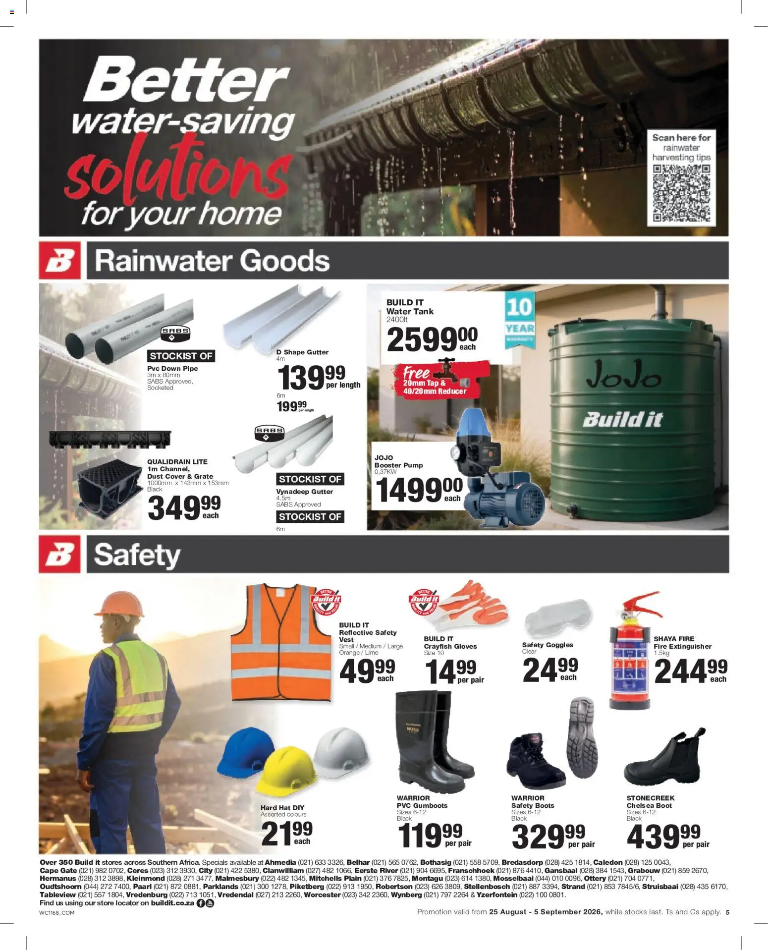 New Build It catalogue – valid from 25/08/2026 | Page: 5 | Products: Gloves, Tap, Water, Lime