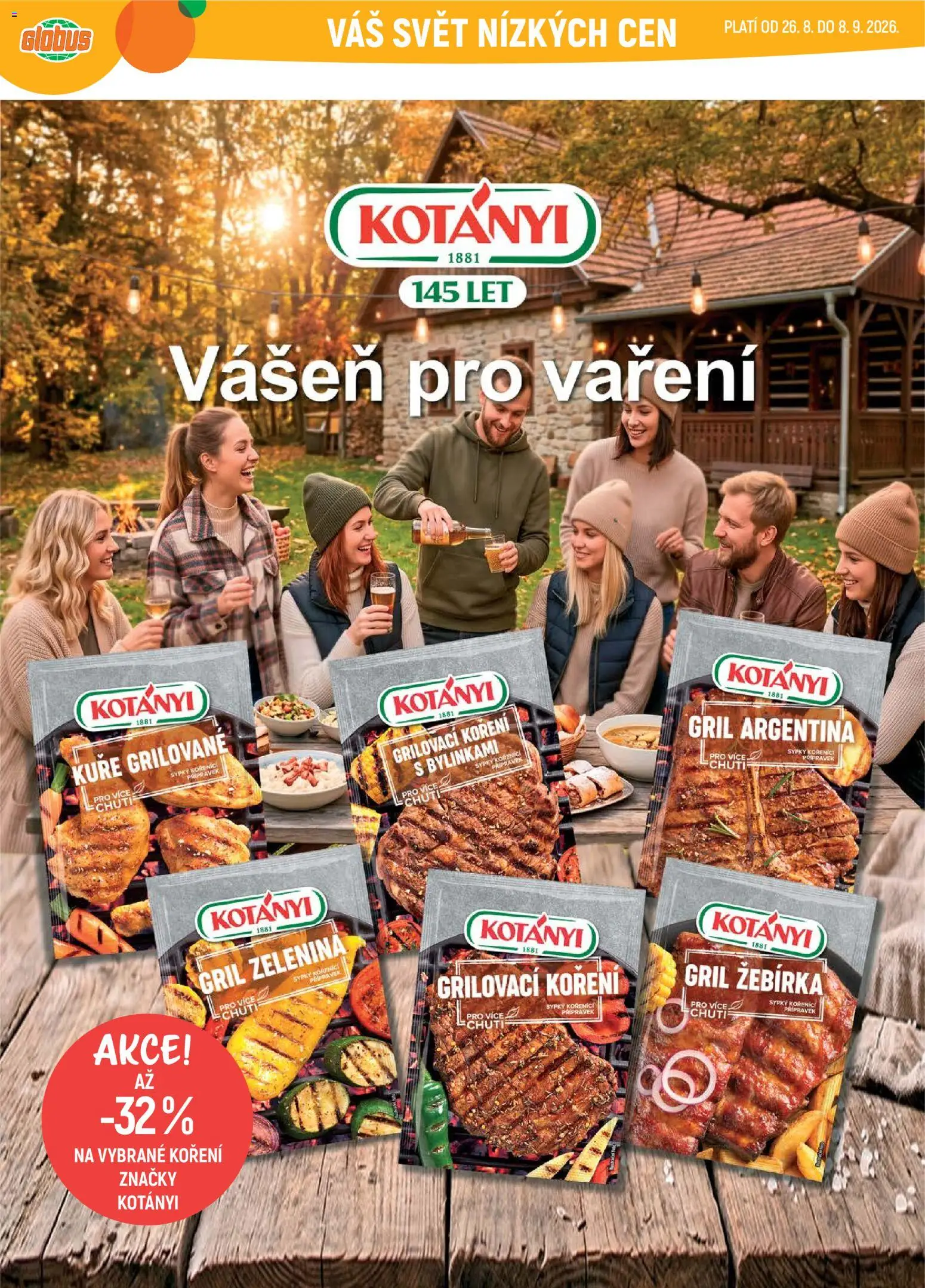 Globus leták od 02.09.2026 | Strana: 26 | Produkty: Koření, Gril, Zelenina, Kuře