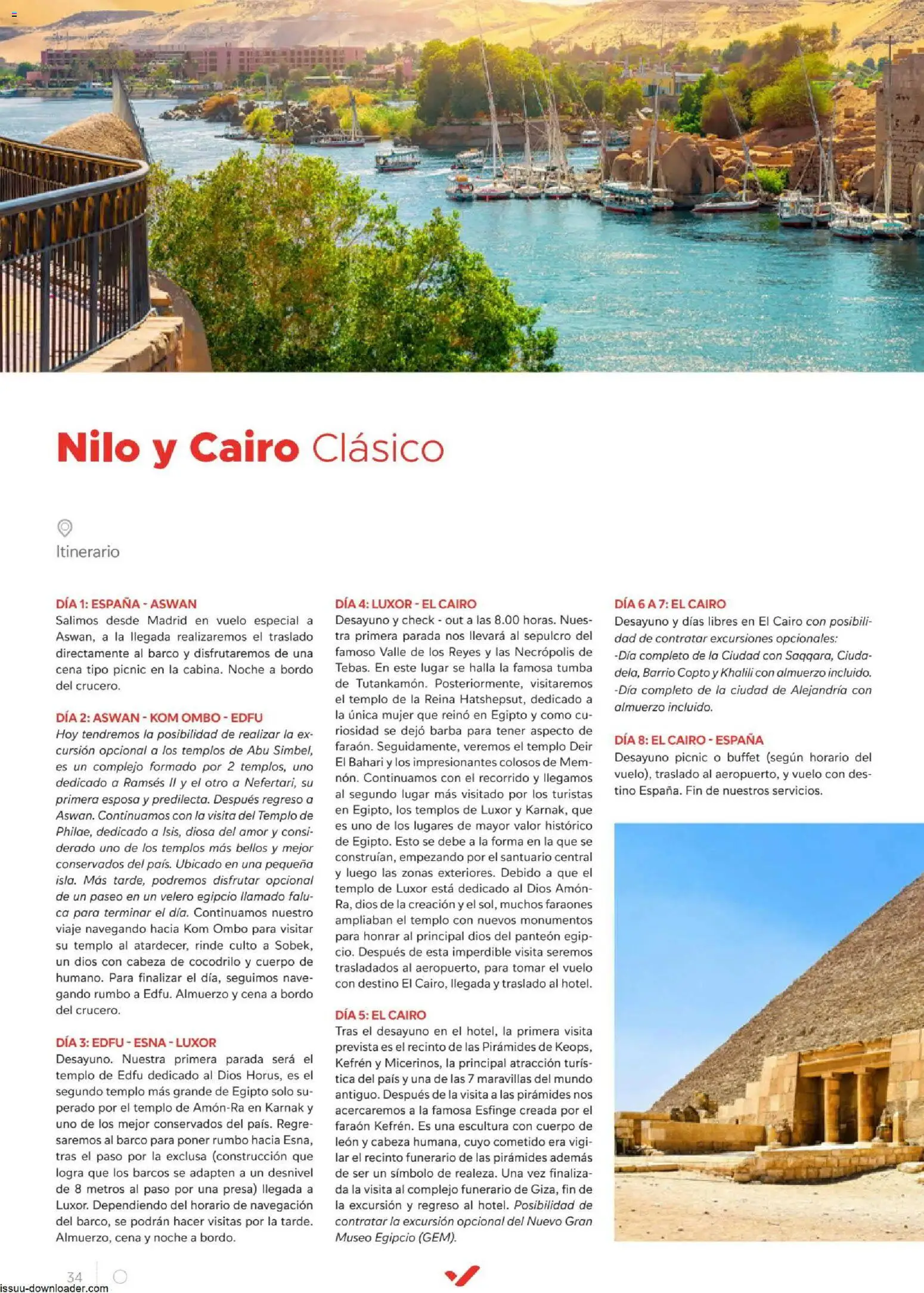 Halcón Viajes Egípto │ válido desde el 06/07/2026 | Página: 34 | Productos: Navegación