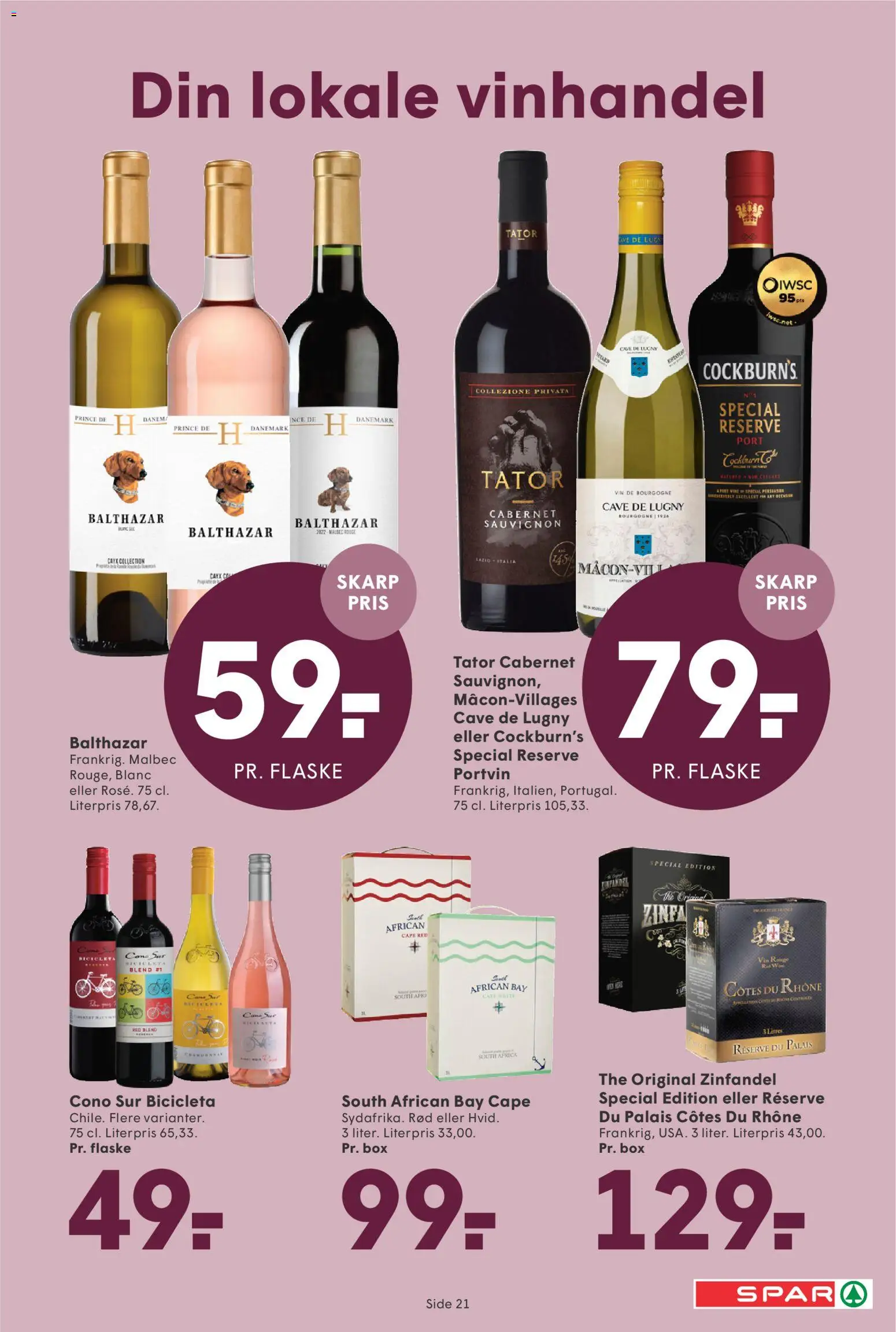 Spar tilbudsavis – gyldig fra 11/09/2026 | Side: 22 | Produkter: Vin