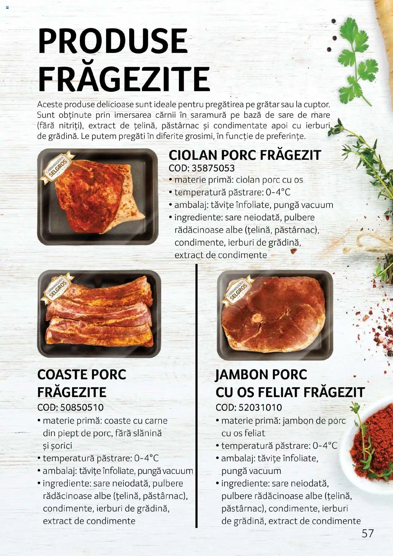 Noul catalog Selgros – valabil de la 27.04.2023 | Pagină: 57 | Produse: Pungă, Ulei, Sirop, Sare