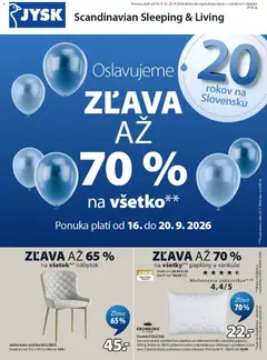 JYSK leták platný od 16.09.2026