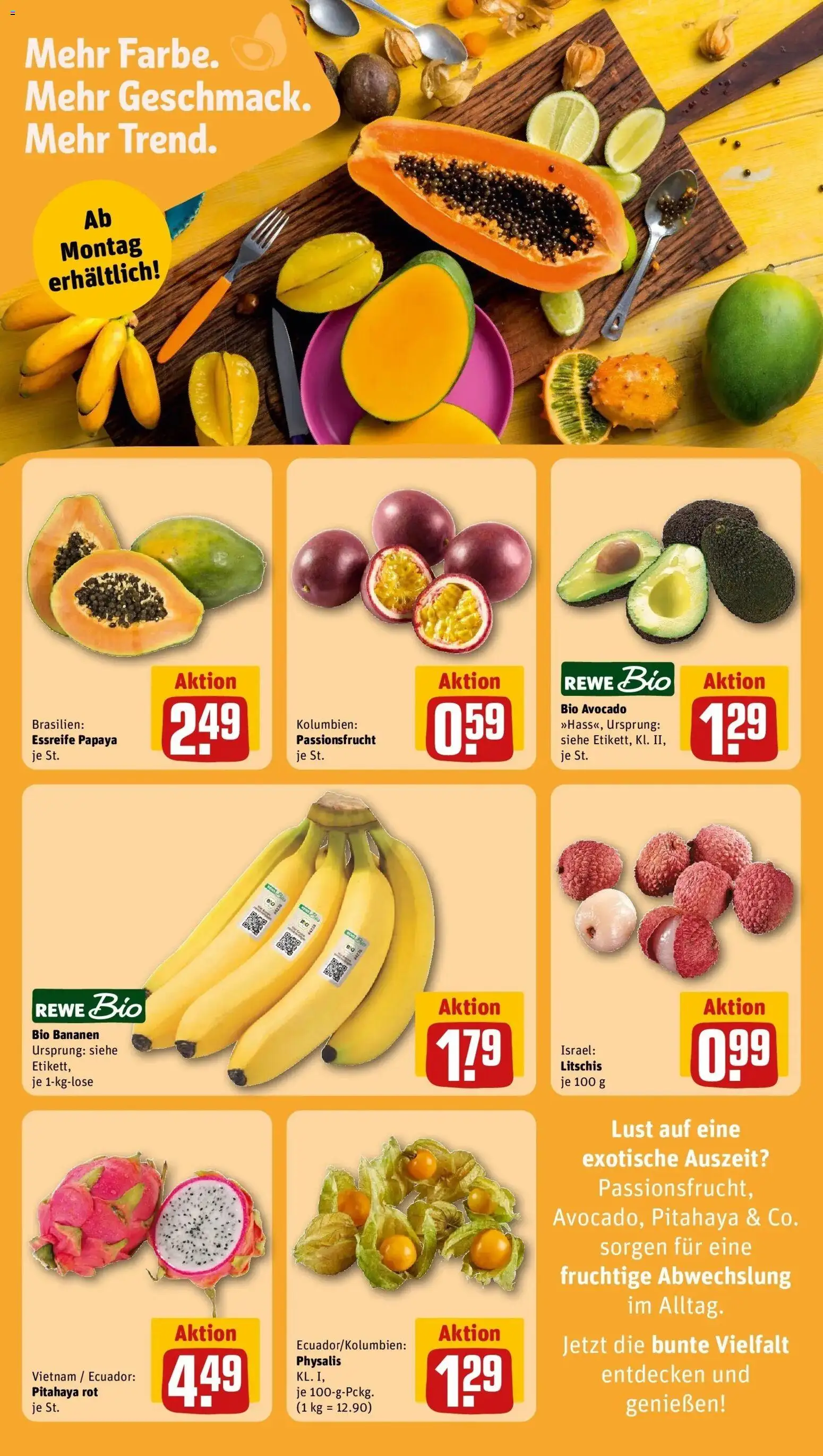 REWE Prospekt ab 17.08.2026 zum Blättern » Angebote | Seite: 11 | Produkte: Bananen, Avocado
