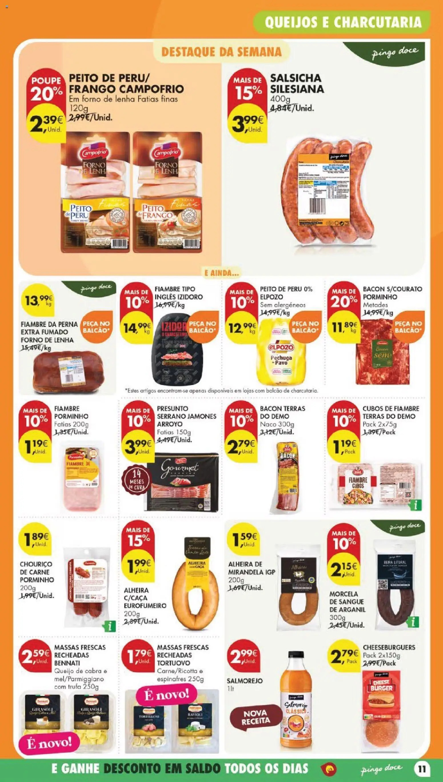 Pingo Doce folheto │ válido de 07/07/2026 | Página: 15 | Produtos: Espinafres, Frango, Presunto, Alheira